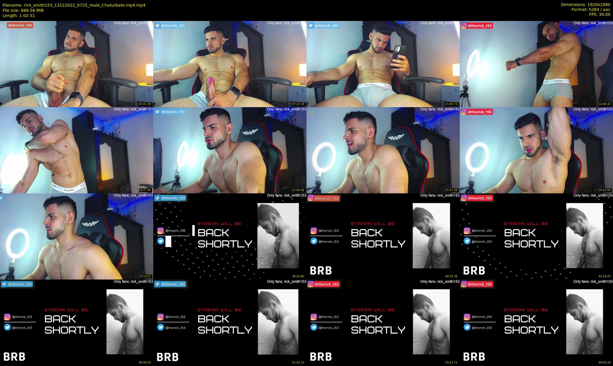rick_smith153 — 63 minute Chaturbate male cam show recording, 1080p, Dec 13, 2022
