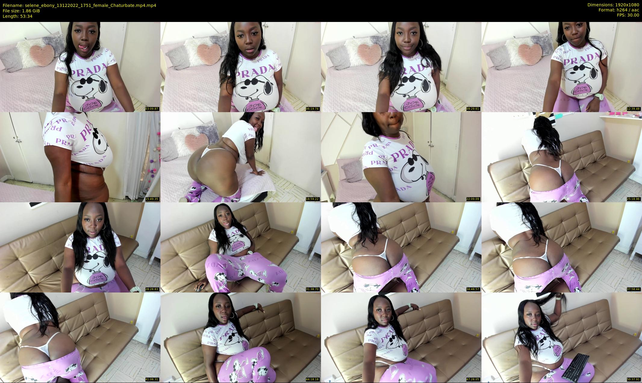 selene_ebony — 54 minute Chaturbate female cam show recording, 1080p, Dec 13, 2022