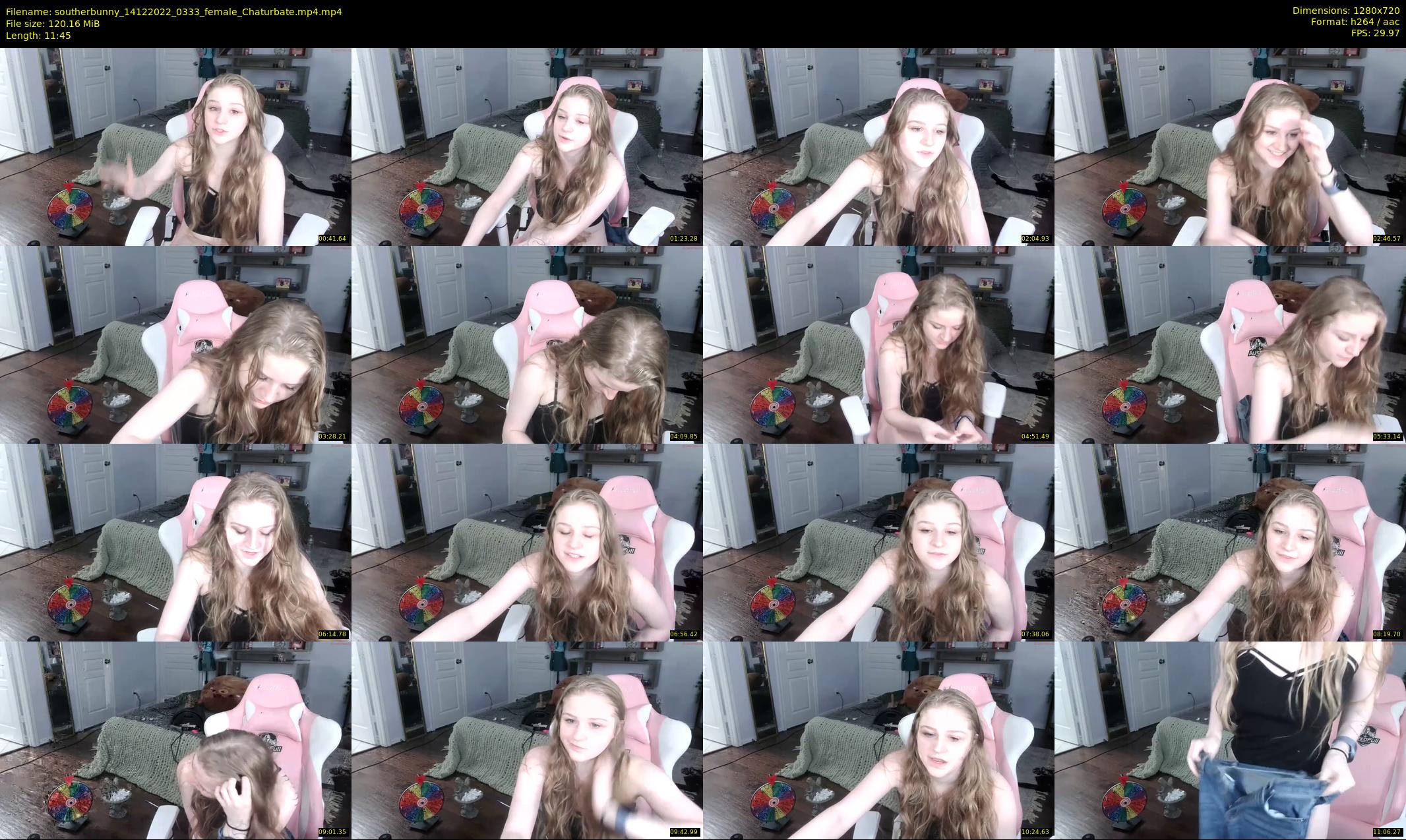 southerbunny — 12 minute Chaturbate female cam show recording, 720p, Dec 14, 2022