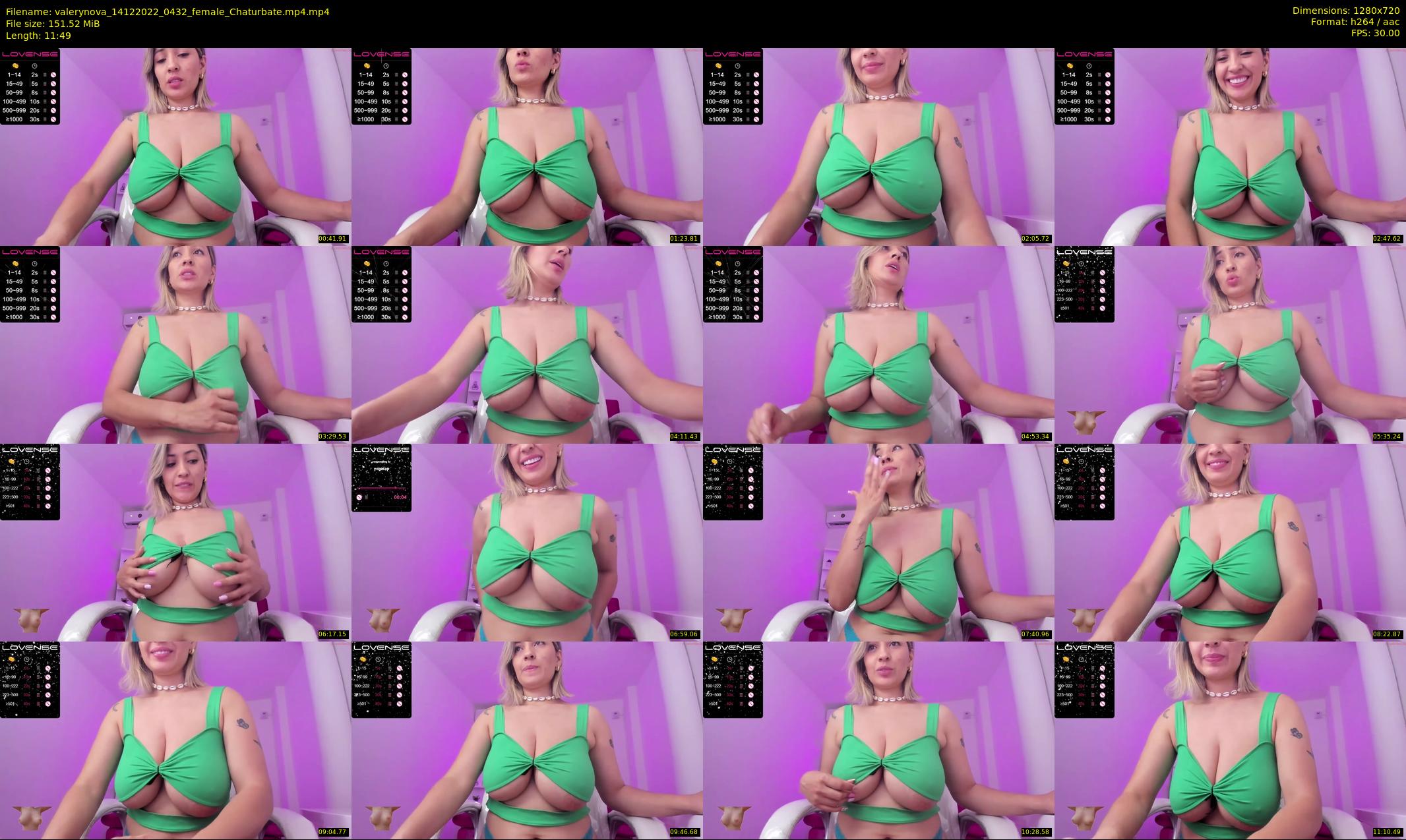 valerynova — 12 minute Chaturbate female cam show recording, 720p, Dec 14, 2022