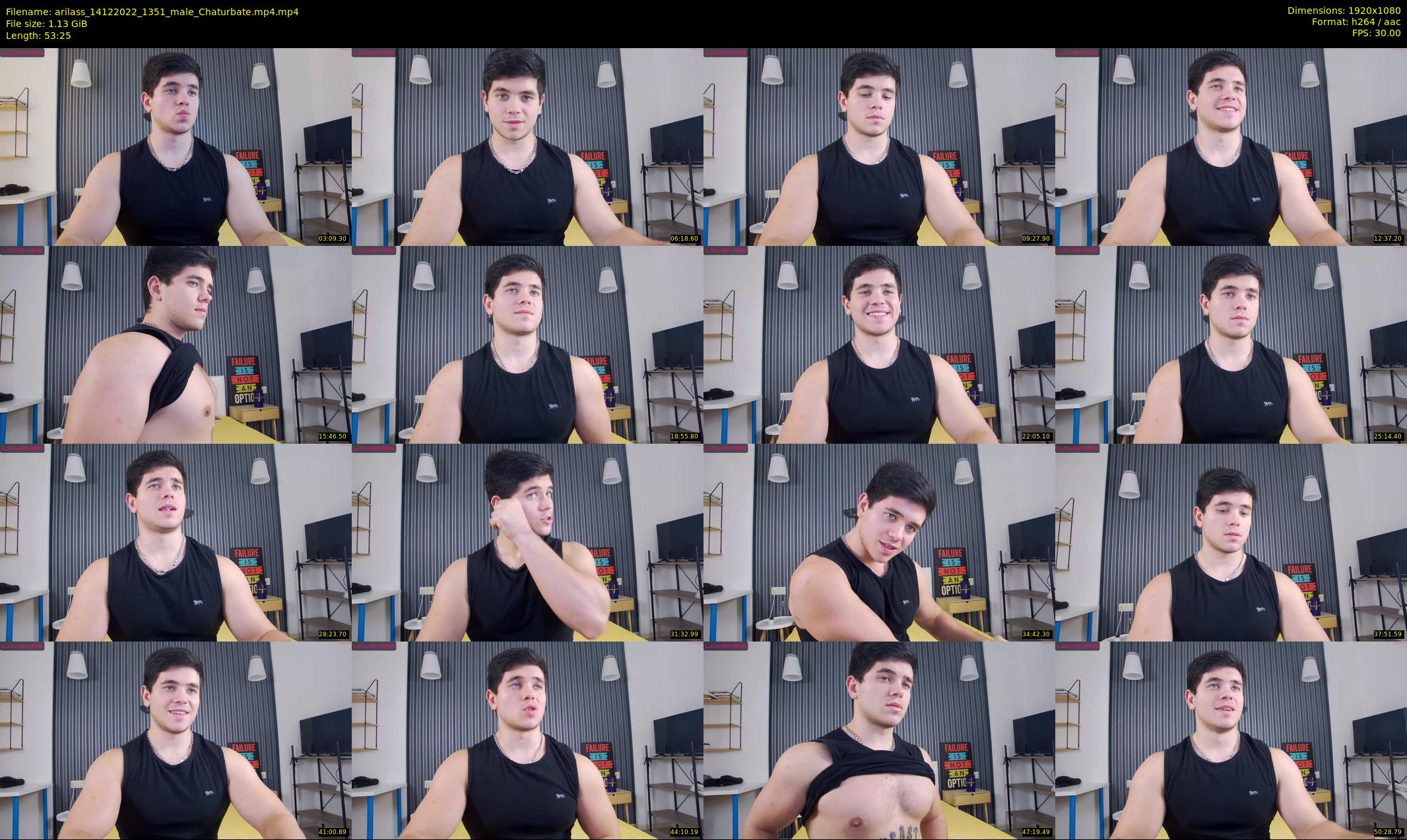 arilass — 54 minute Chaturbate male cam show recording, 1080p, Dec 14, 2022