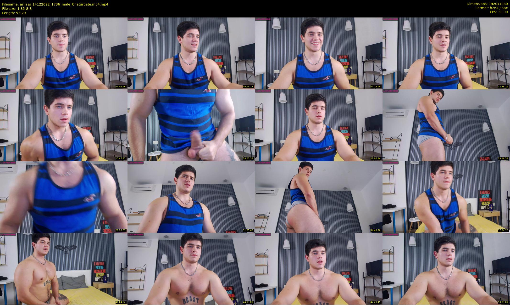 arilass — 54 minute Chaturbate male cam show recording, 1080p, Dec 14, 2022