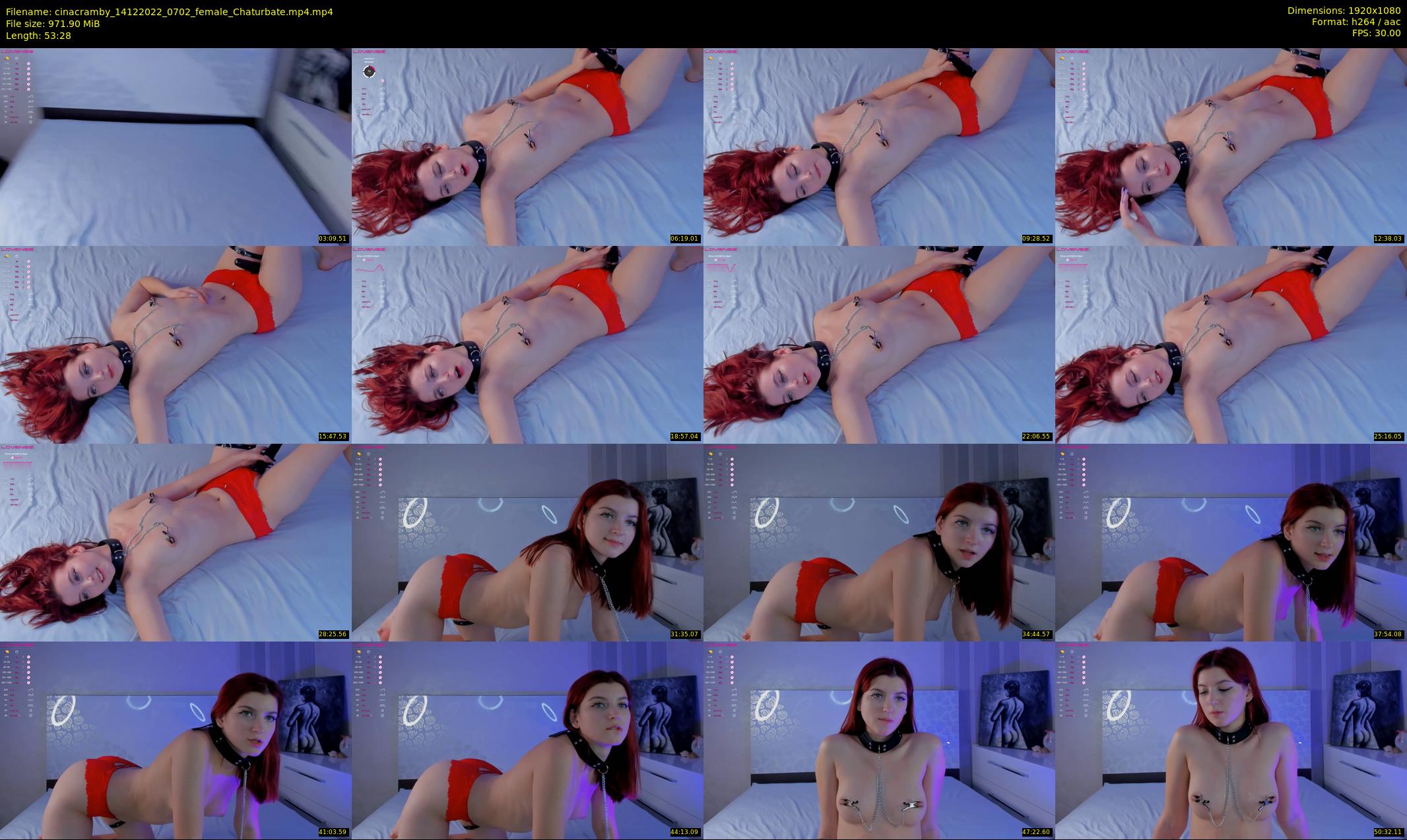 cinacramby — 54 minute Chaturbate female cam show recording, 1080p, Dec 14, 2022