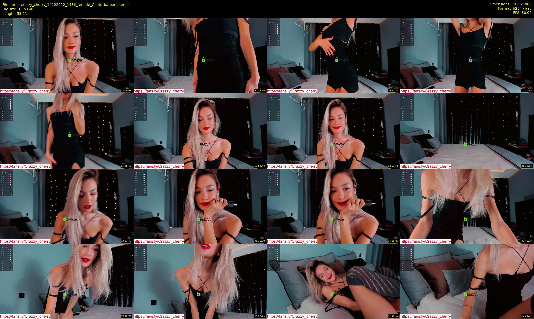 crazzy_cherry — 54 minute Chaturbate female cam show recording, 1080p, Dec 14, 2022