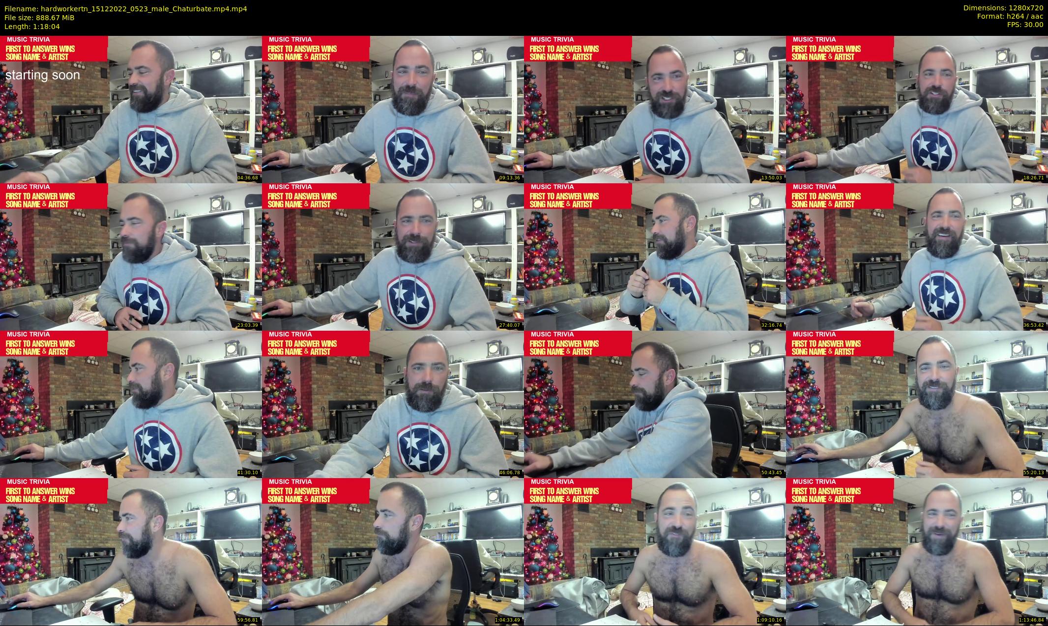 hardworkertn — 79 minute Chaturbate male cam show recording, 720p, Dec 15, 2022