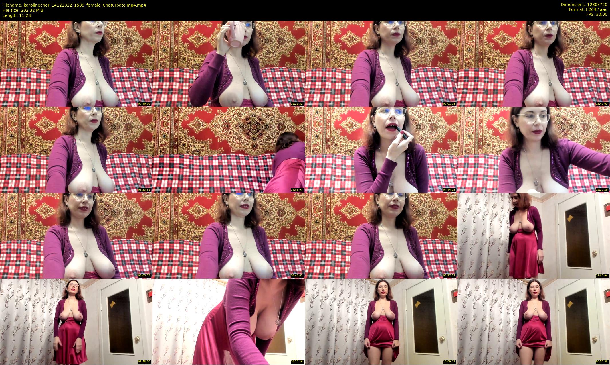karolinecher — 12 minute Chaturbate female cam show recording, 720p, Dec 14, 2022