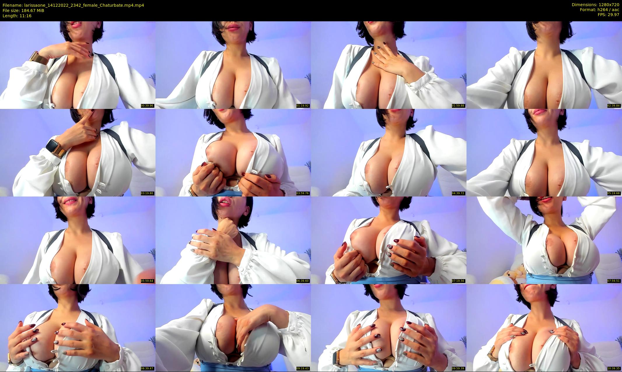 larissaone — 12 minute Chaturbate female cam show recording, 720p, Dec 14, 2022