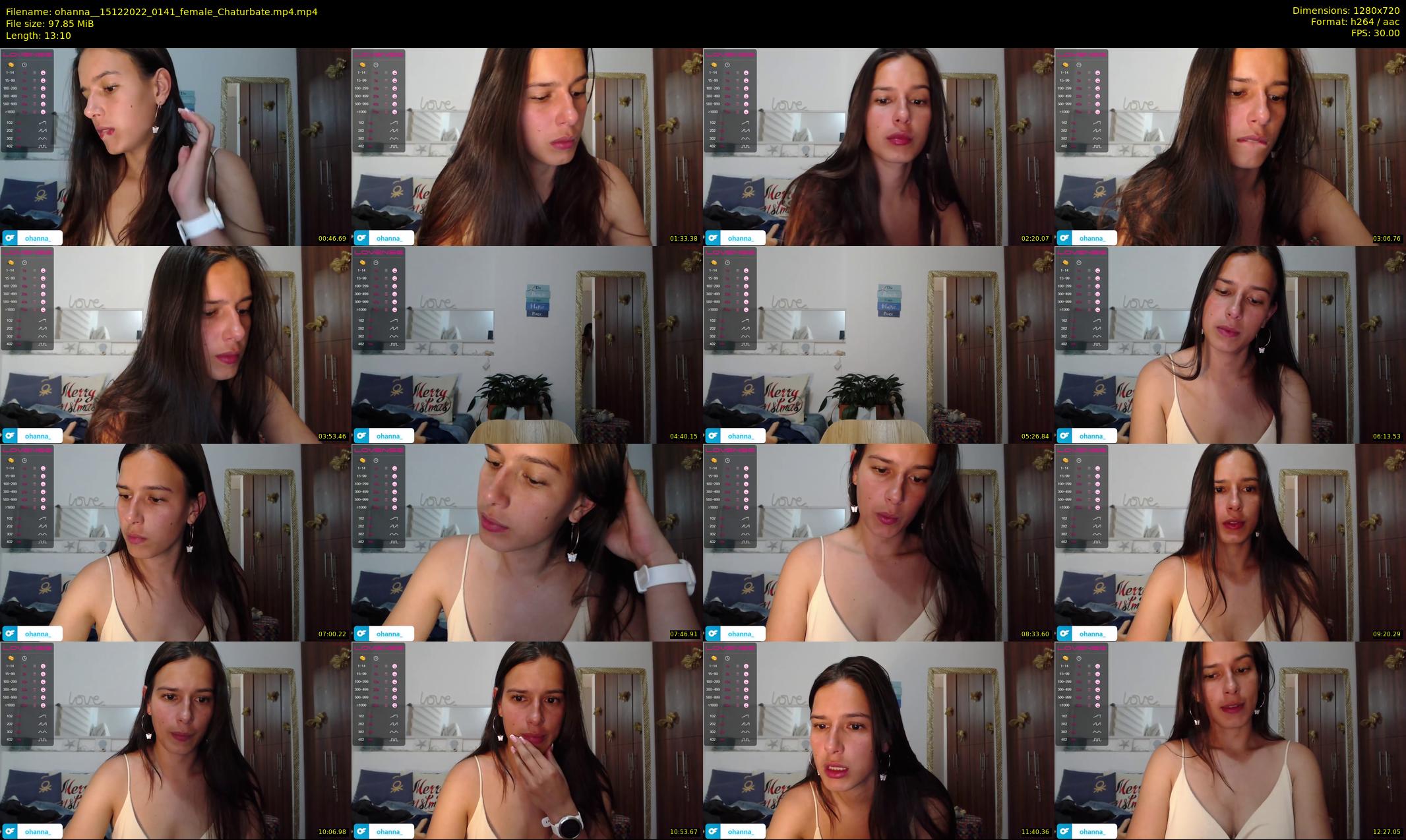 ohanna_ — 14 minute Chaturbate female cam show recording, 720p, Dec 15, 2022