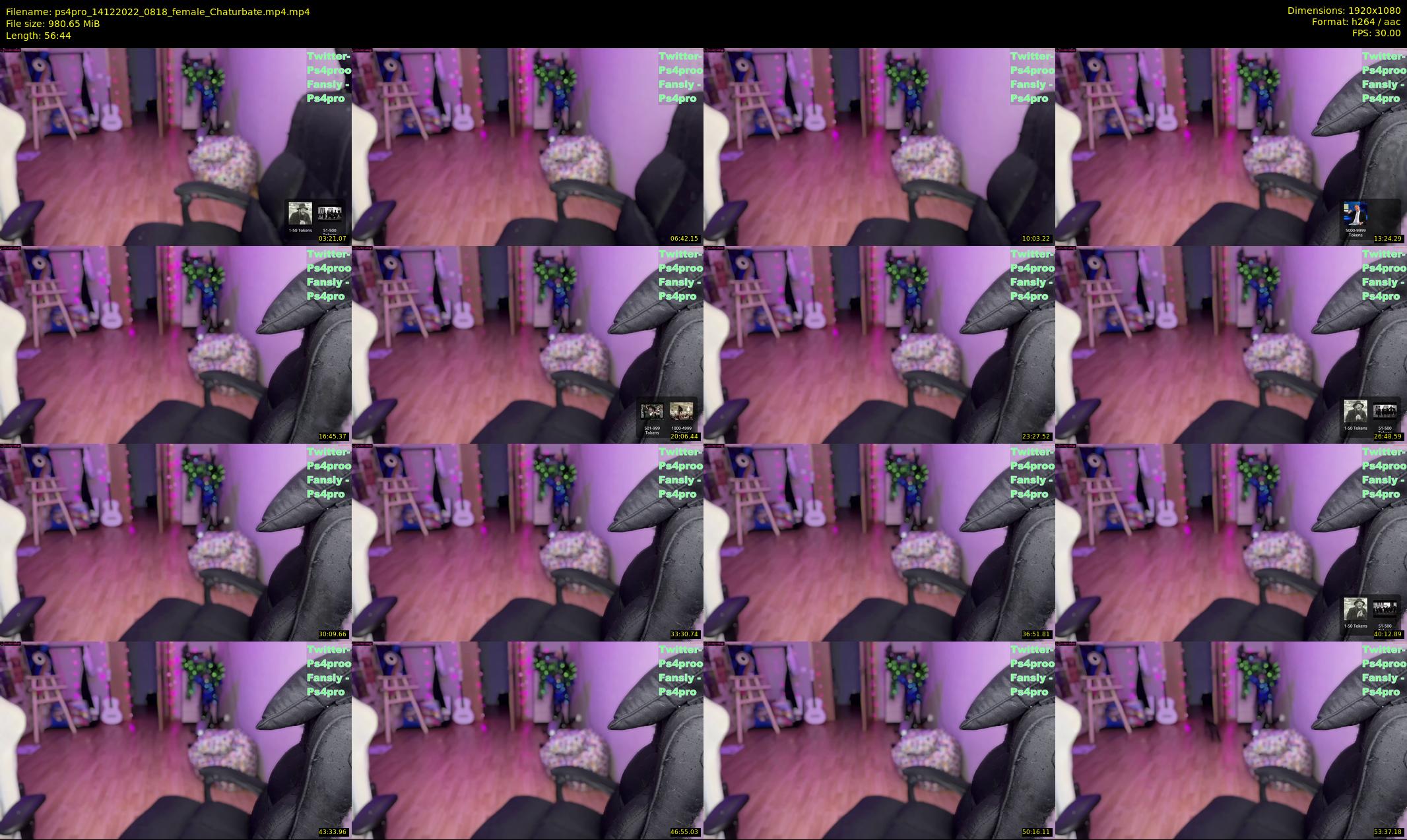 ps4pro — 57 minute Chaturbate female cam show recording, 1080p, Dec 14, 2022