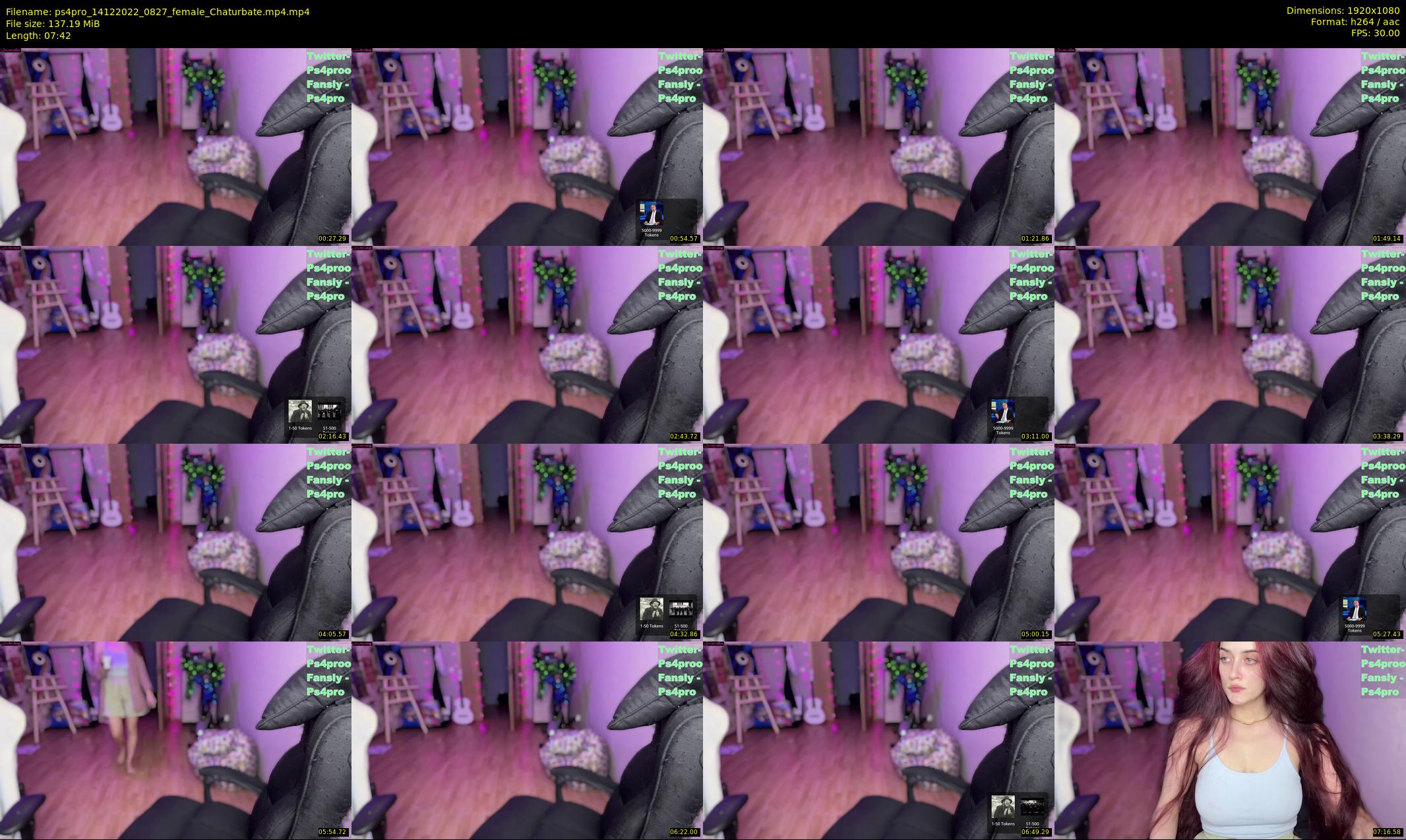 ps4pro — 8 minute Chaturbate female cam show recording, 1080p, Dec 14, 2022