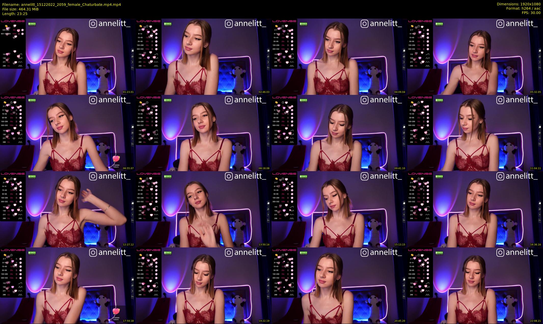 annelitt — 24 minute Chaturbate female cam show recording, 1080p, Dec 15, 2022