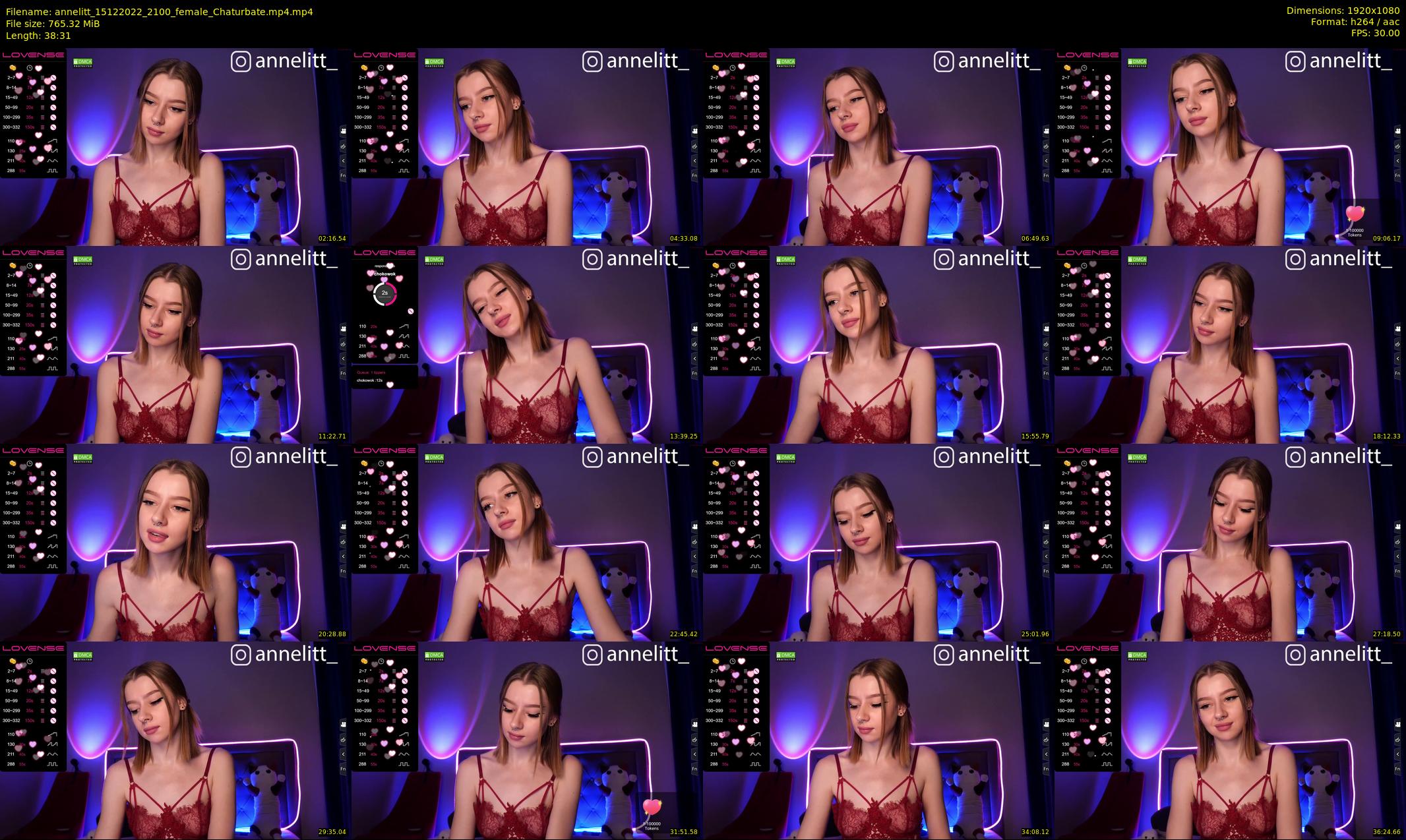 annelitt — 39 minute Chaturbate female cam show recording, 1080p, Dec 15, 2022