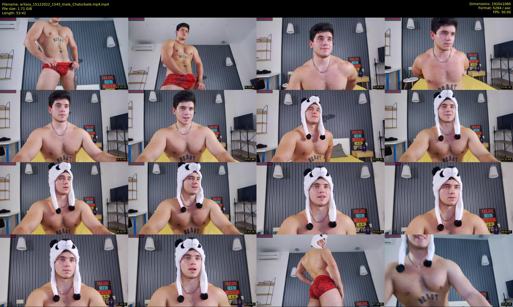 arilass — 54 minute Chaturbate male cam show recording, 1080p, Dec 15, 2022