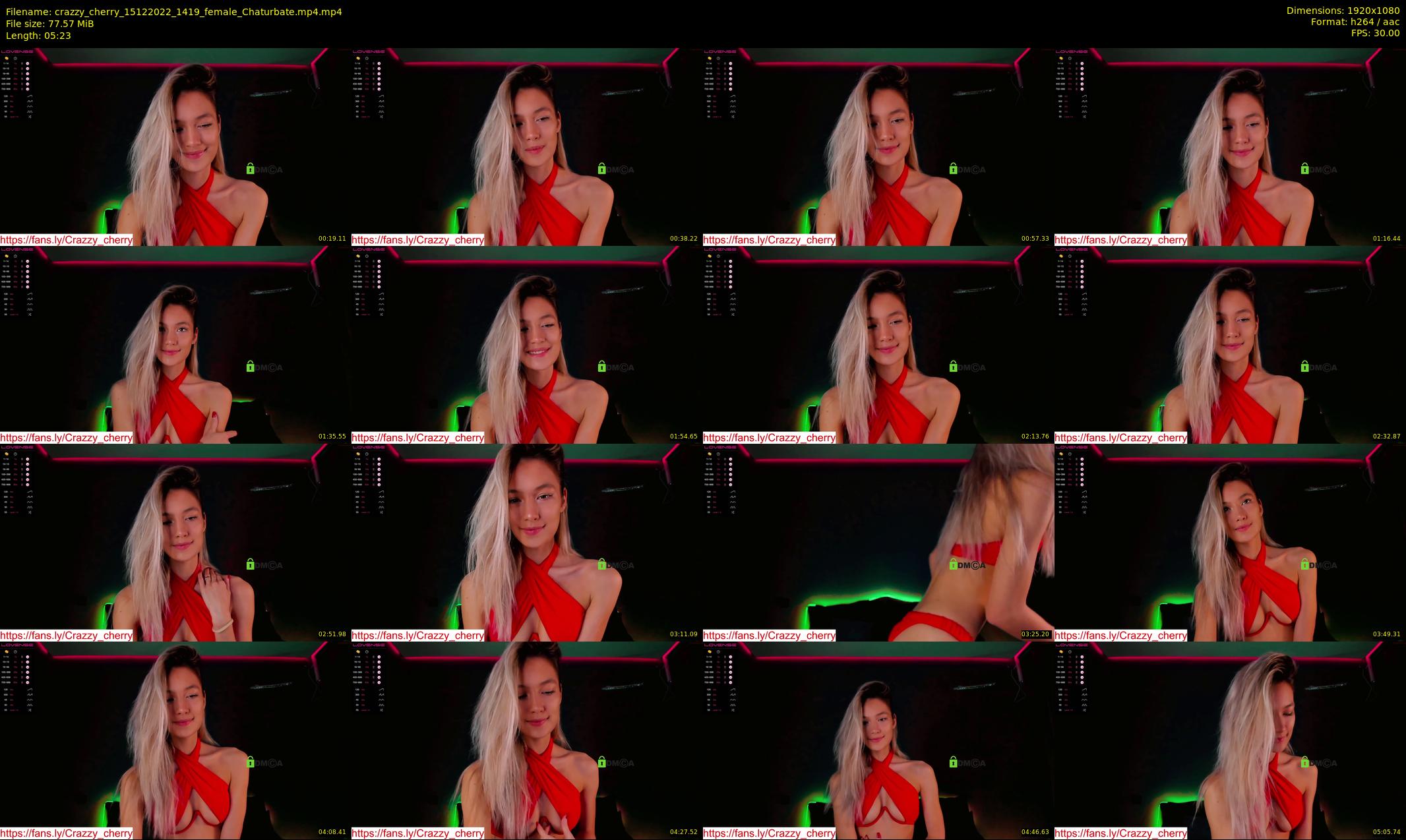 crazzy_cherry — 6 minute Chaturbate female cam show recording, 1080p, Dec 15, 2022