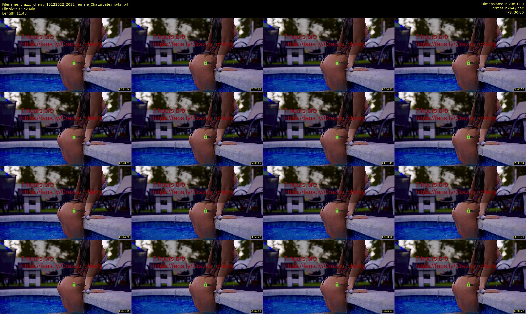crazzy_cherry — 12 minute Chaturbate female cam show recording, 1080p, Dec 15, 2022