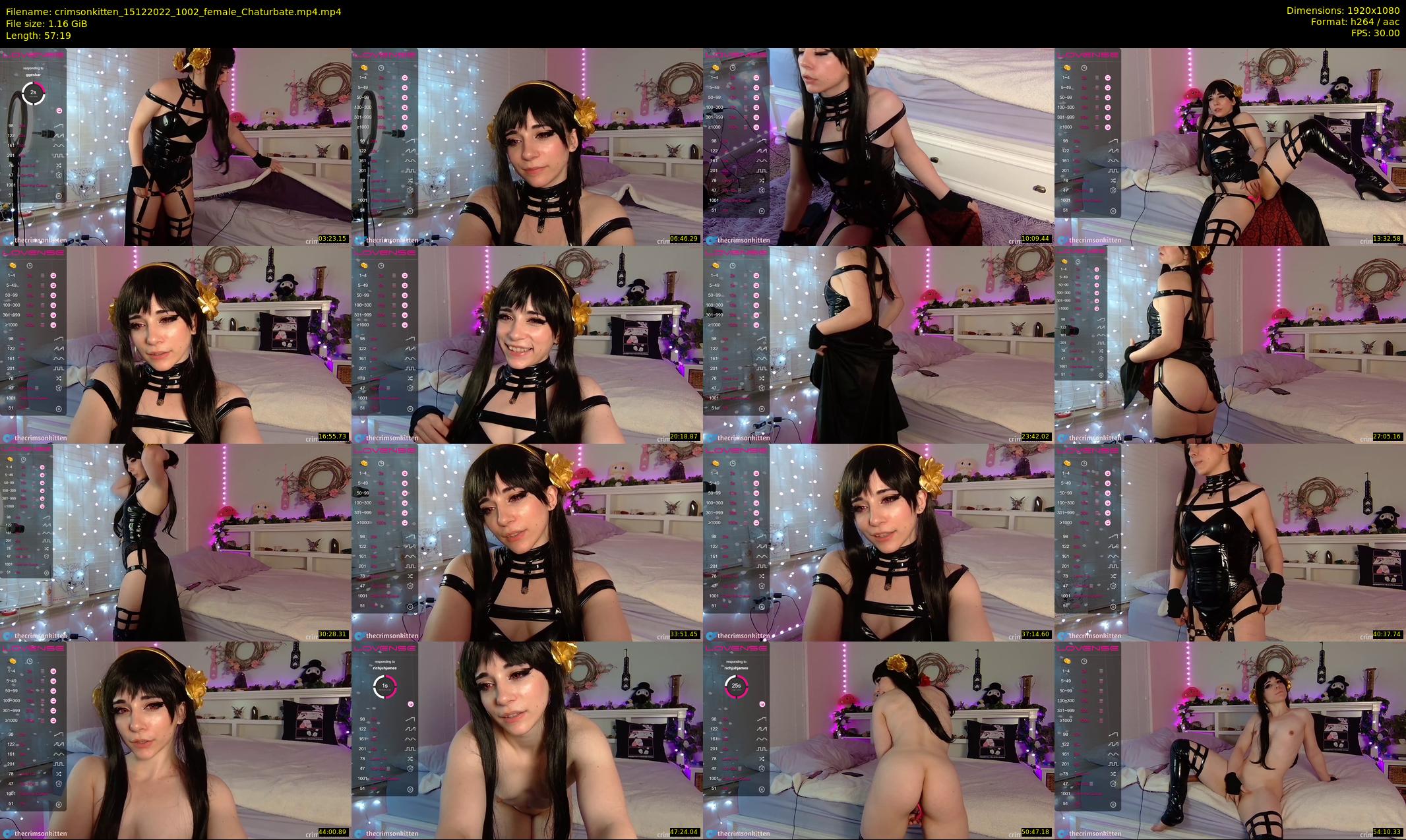 crimsonkitten — 58 minute Chaturbate female cam show recording, 1080p, Dec 15, 2022