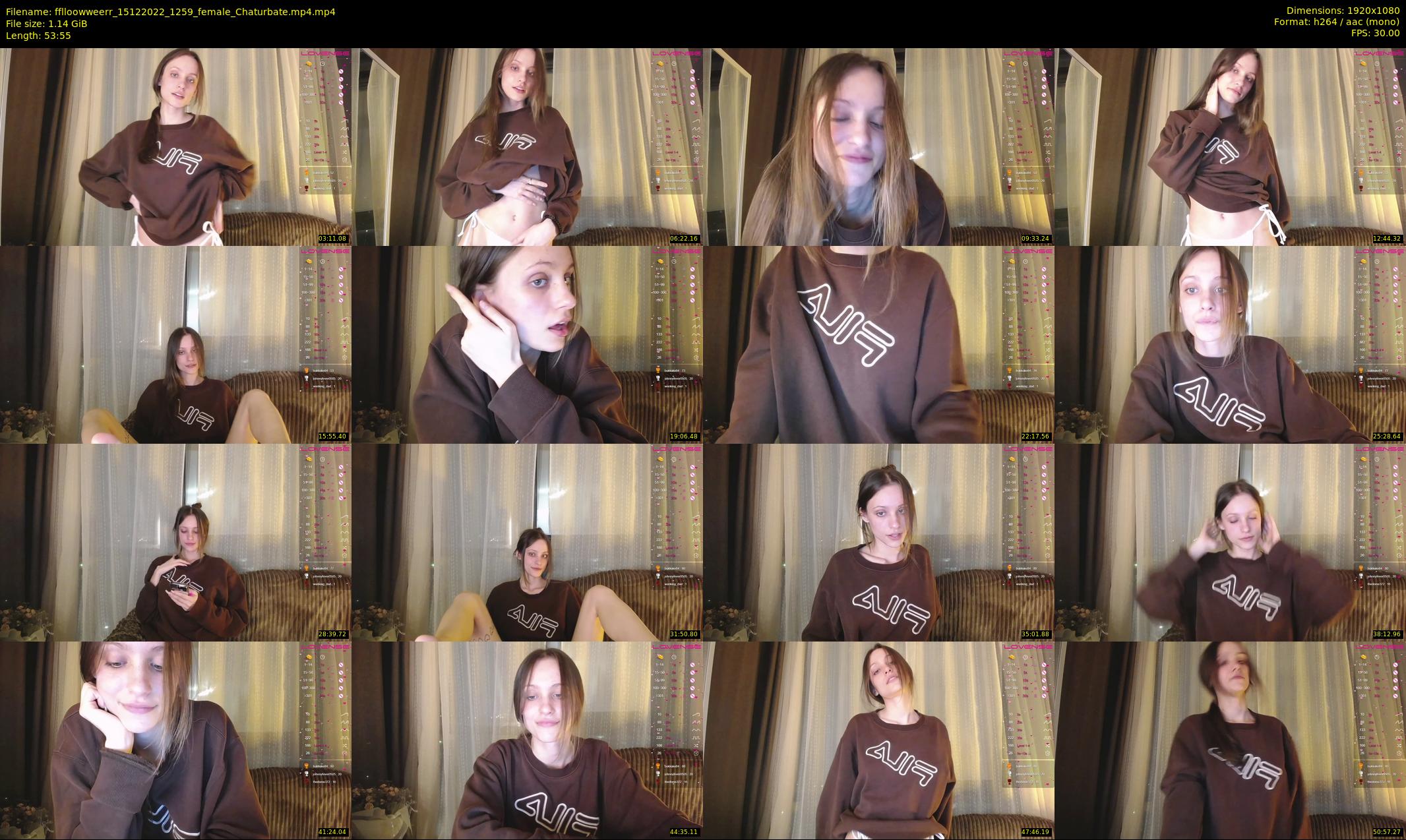 fflloowweerr — 54 minute Chaturbate couple cam show recording, 1080p, Dec 15, 2022