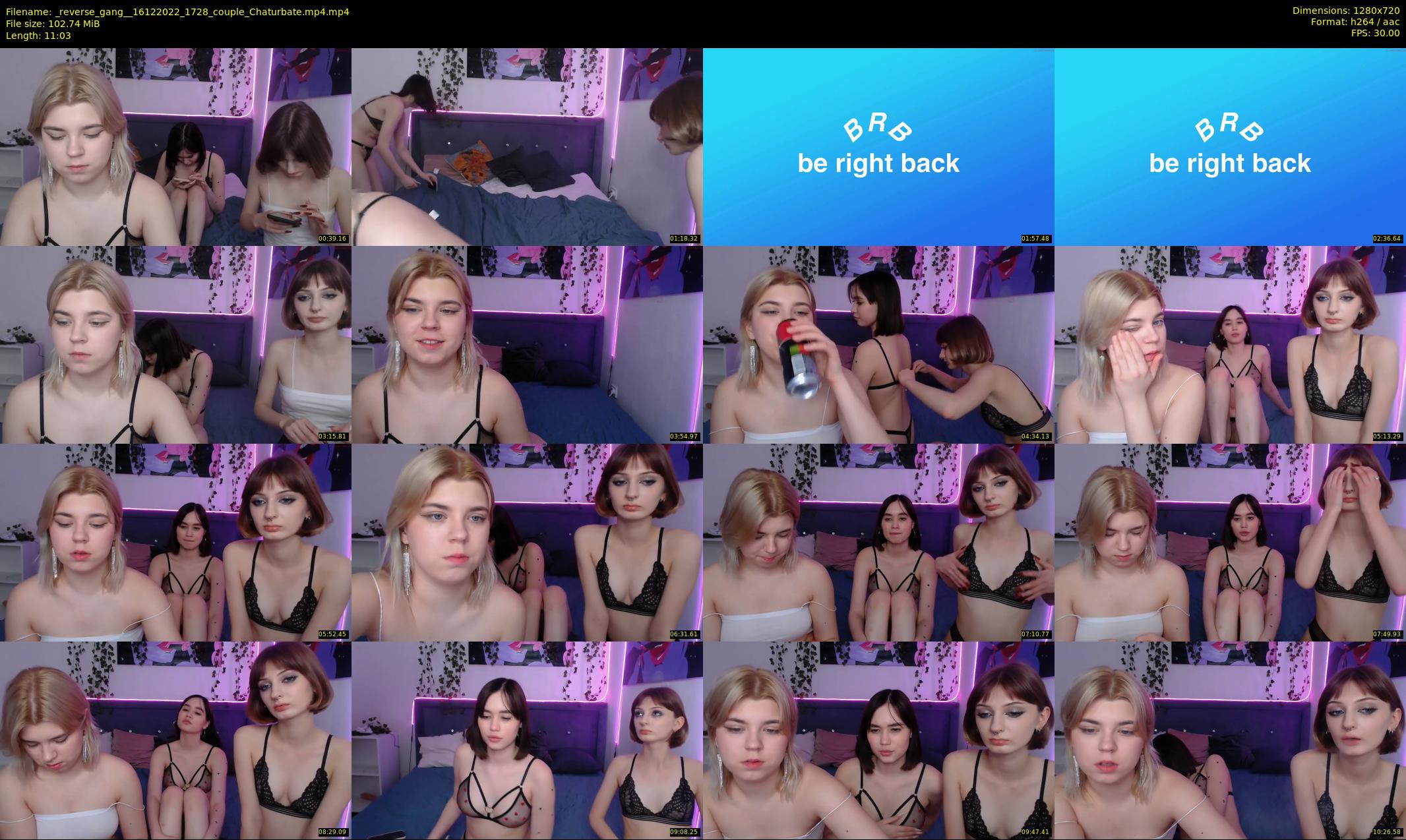 _reverse_gang_ — 12 minute Chaturbate couple cam show recording, 720p, Dec 16, 2022