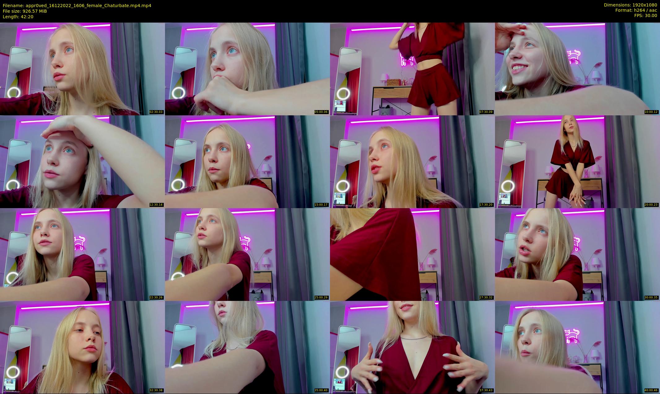 appr0ved — 43 minute Chaturbate female cam show recording, 1080p, Dec 16, 2022