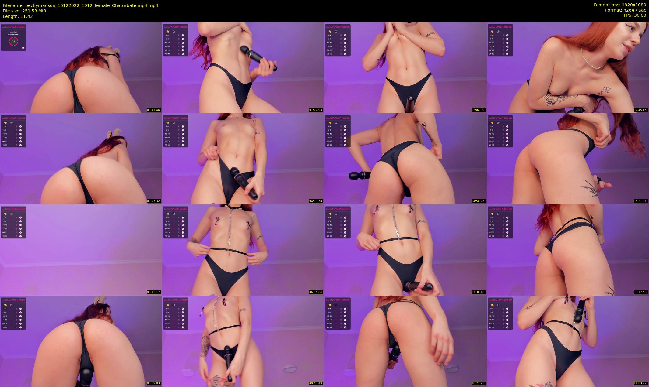 beckymadson — 12 minute Chaturbate female cam show recording, 1080p, Dec 16, 2022