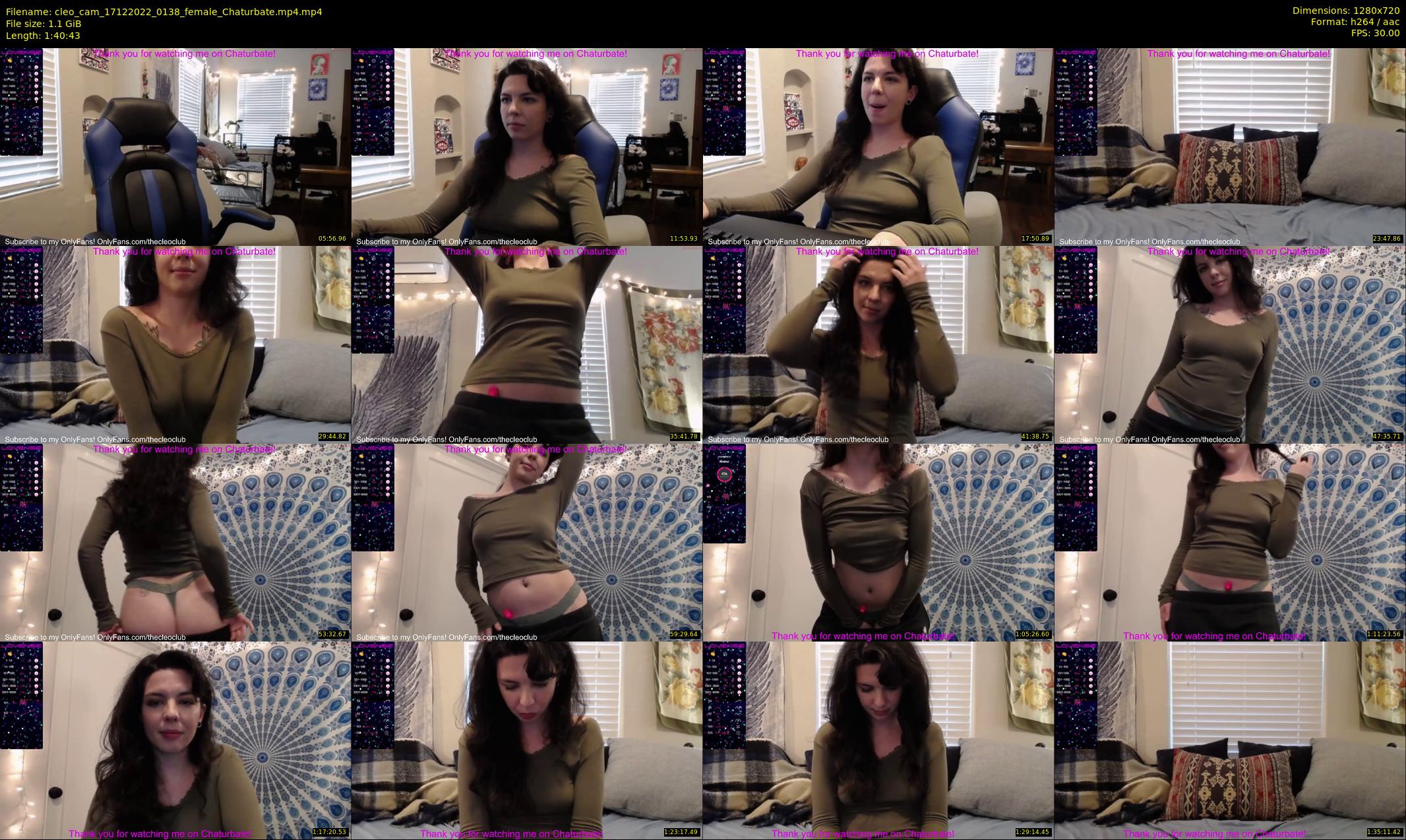 cleo_cam — 101 minute Chaturbate female cam show recording, 720p, Dec 17, 2022