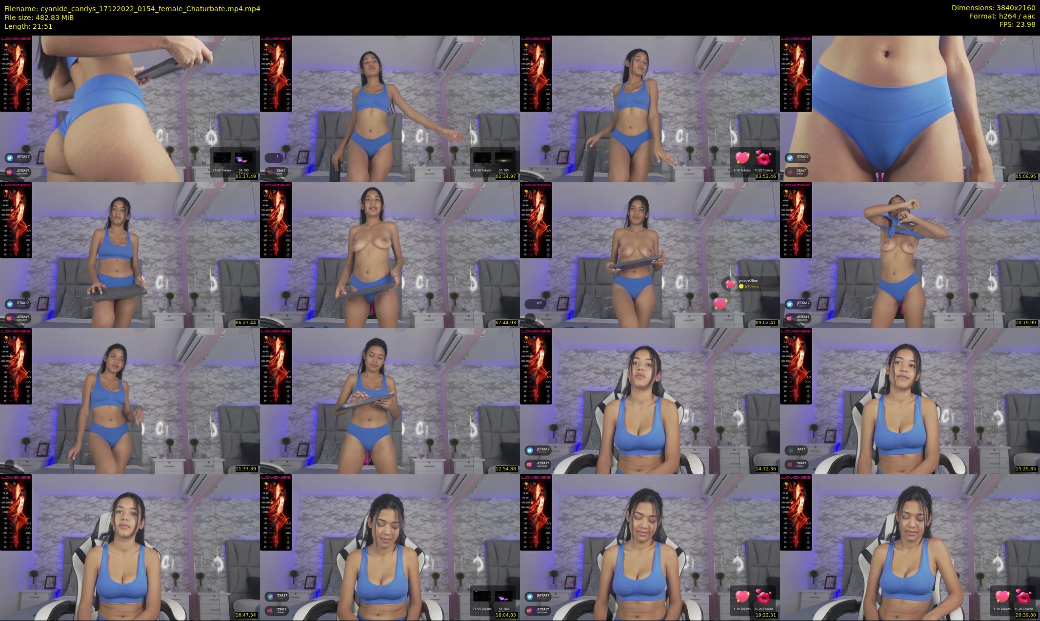 cyanide_candys — 22 minute Chaturbate female cam show recording, 4K, Dec 17, 2022