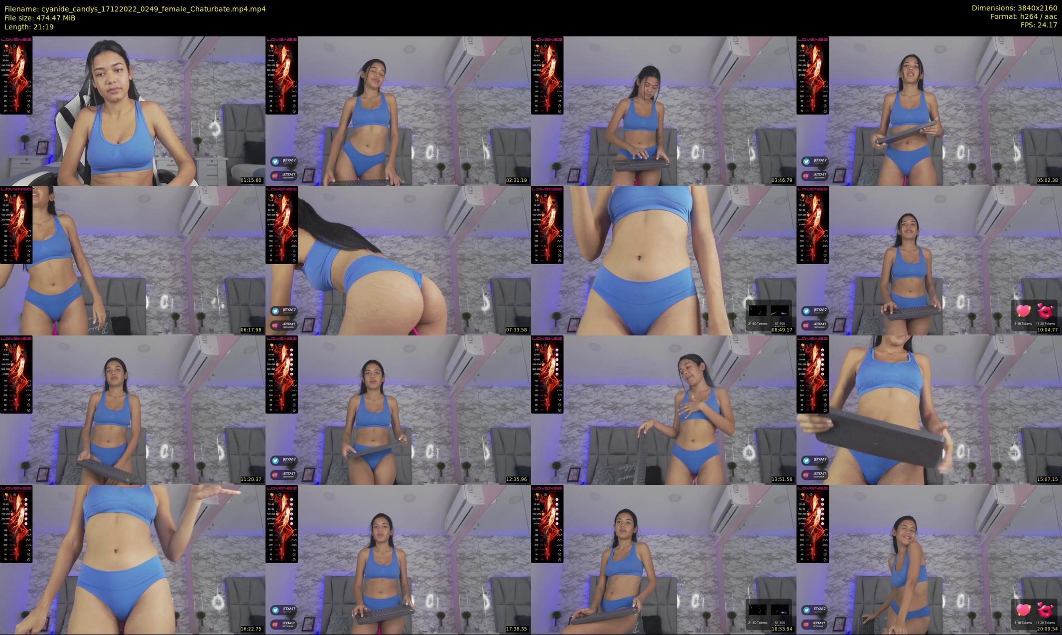cyanide_candys — 22 minute Chaturbate female cam show recording, 4K, Dec 17, 2022