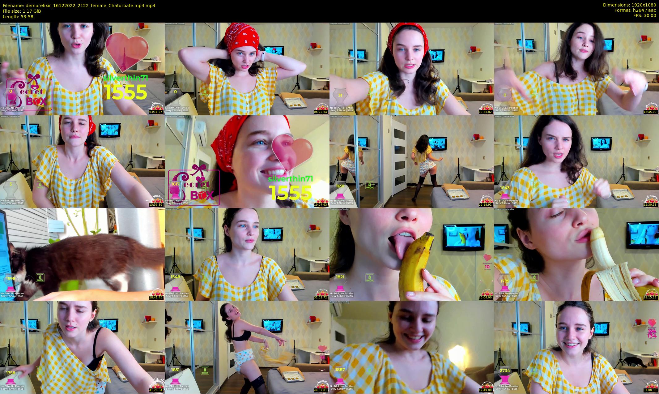 demurelixir — 54 minute Chaturbate female cam show recording, 1080p, Dec 16, 2022