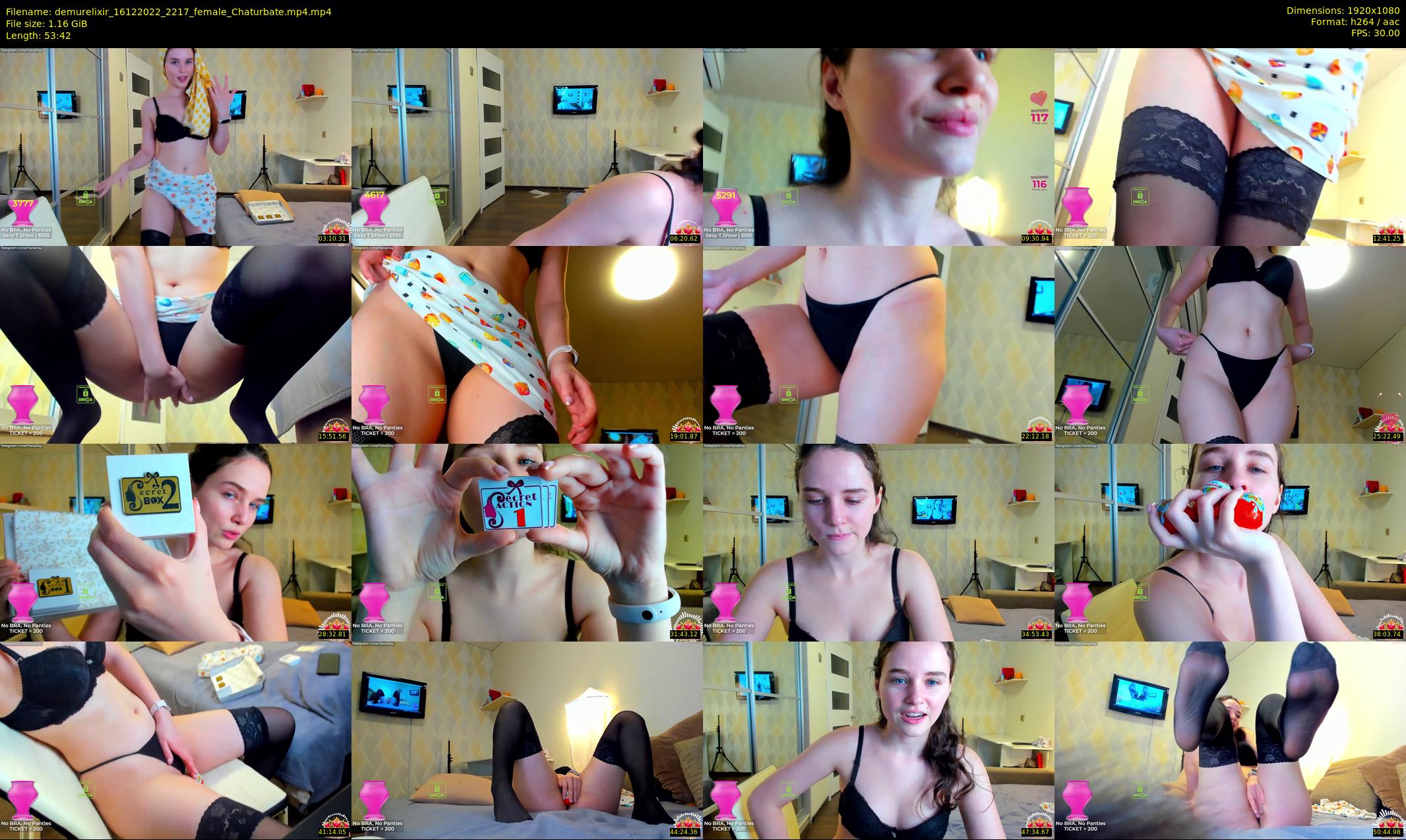 demurelixir — 54 minute Chaturbate female cam show recording, 1080p, Dec 16, 2022