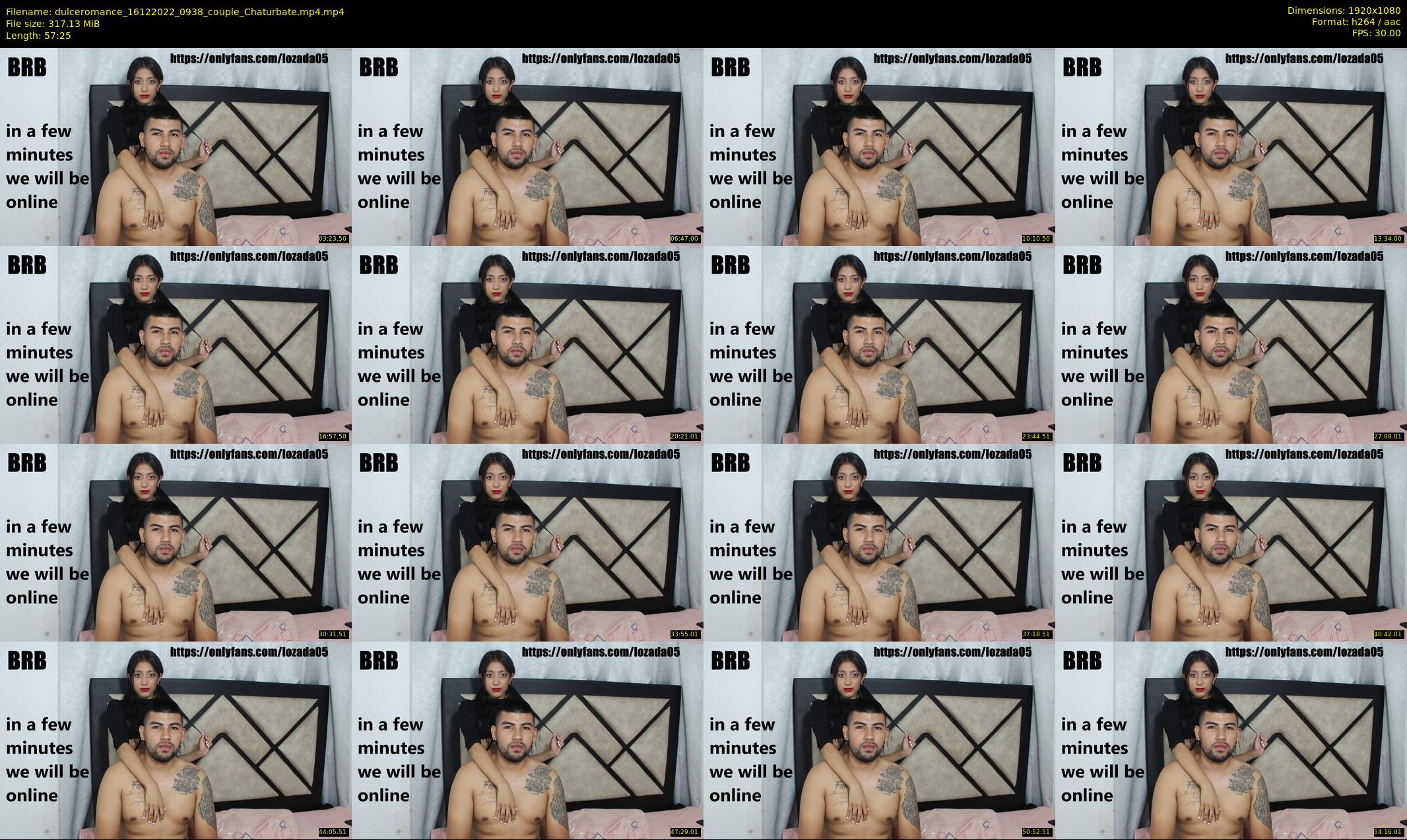 dulceromance — 58 minute Chaturbate couple cam show recording, 1080p, Dec 16, 2022