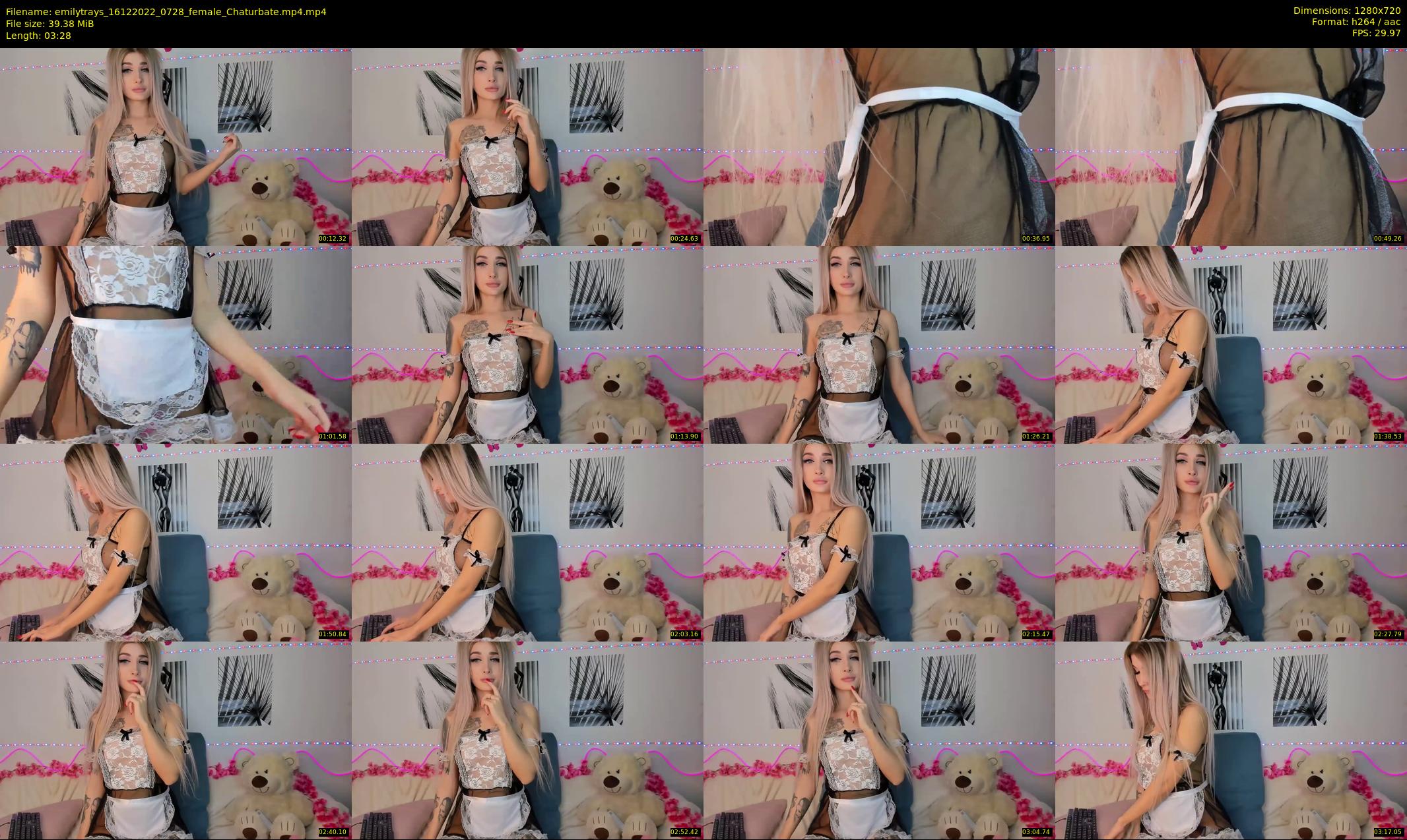 emilytrays — 4 minute Chaturbate female cam show recording, 720p, Dec 16, 2022