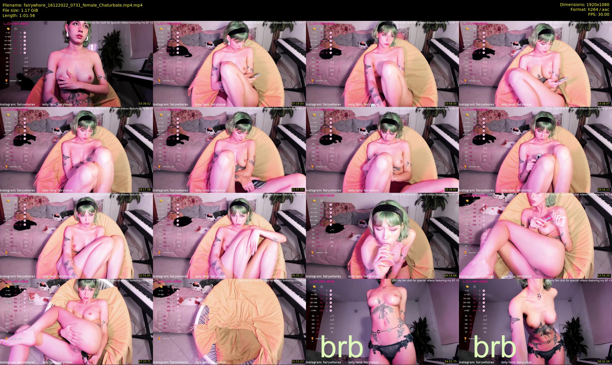 fairywhore — 62 minute Chaturbate female cam show recording, 1080p, Dec 16, 2022