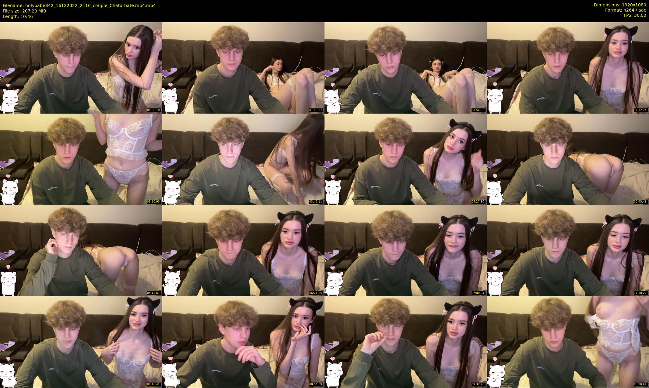 holybabe342 — 11 minute Chaturbate couple cam show recording, 1080p, Dec 16, 2022