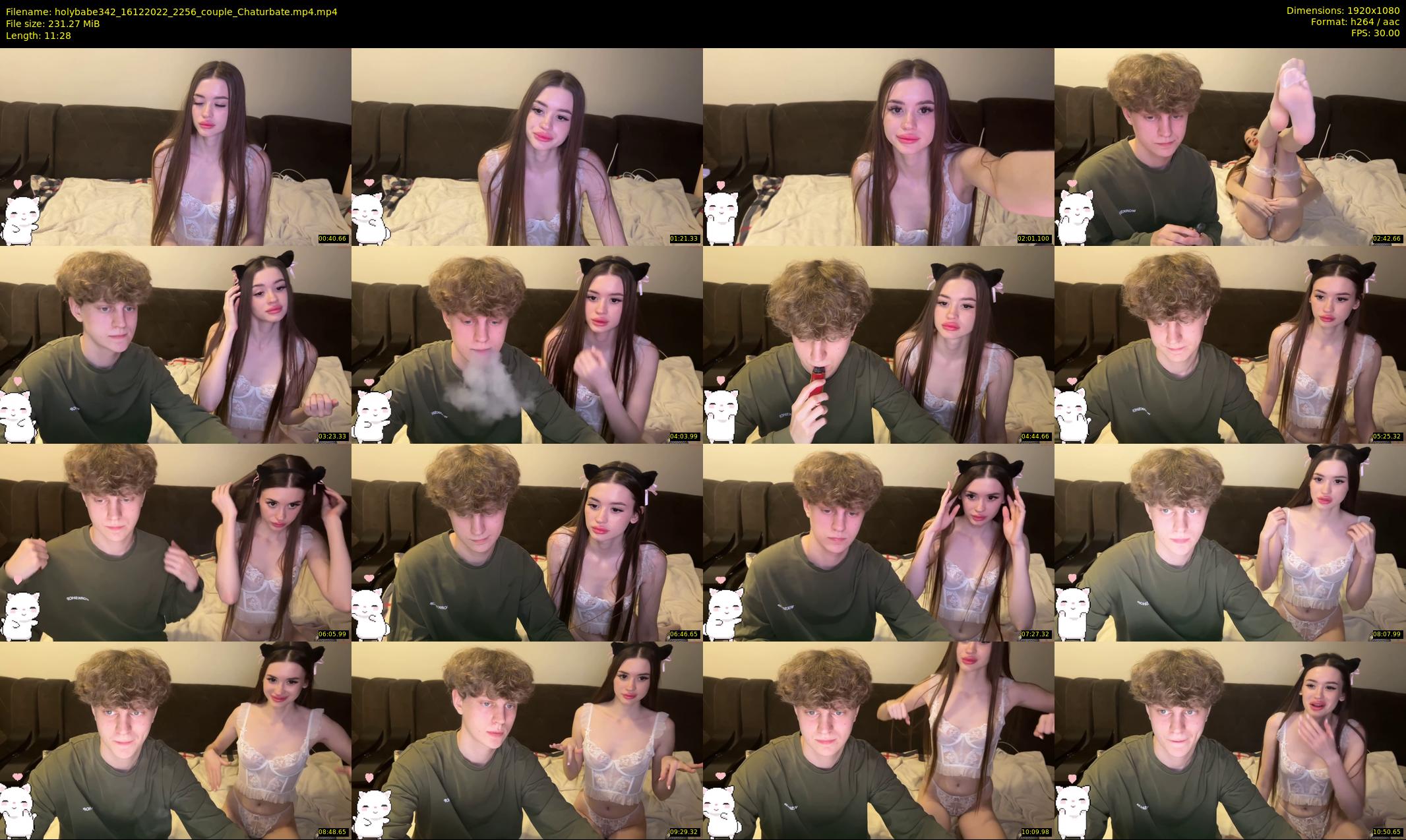 holybabe342 — 12 minute Chaturbate couple cam show recording, 1080p, Dec 16, 2022