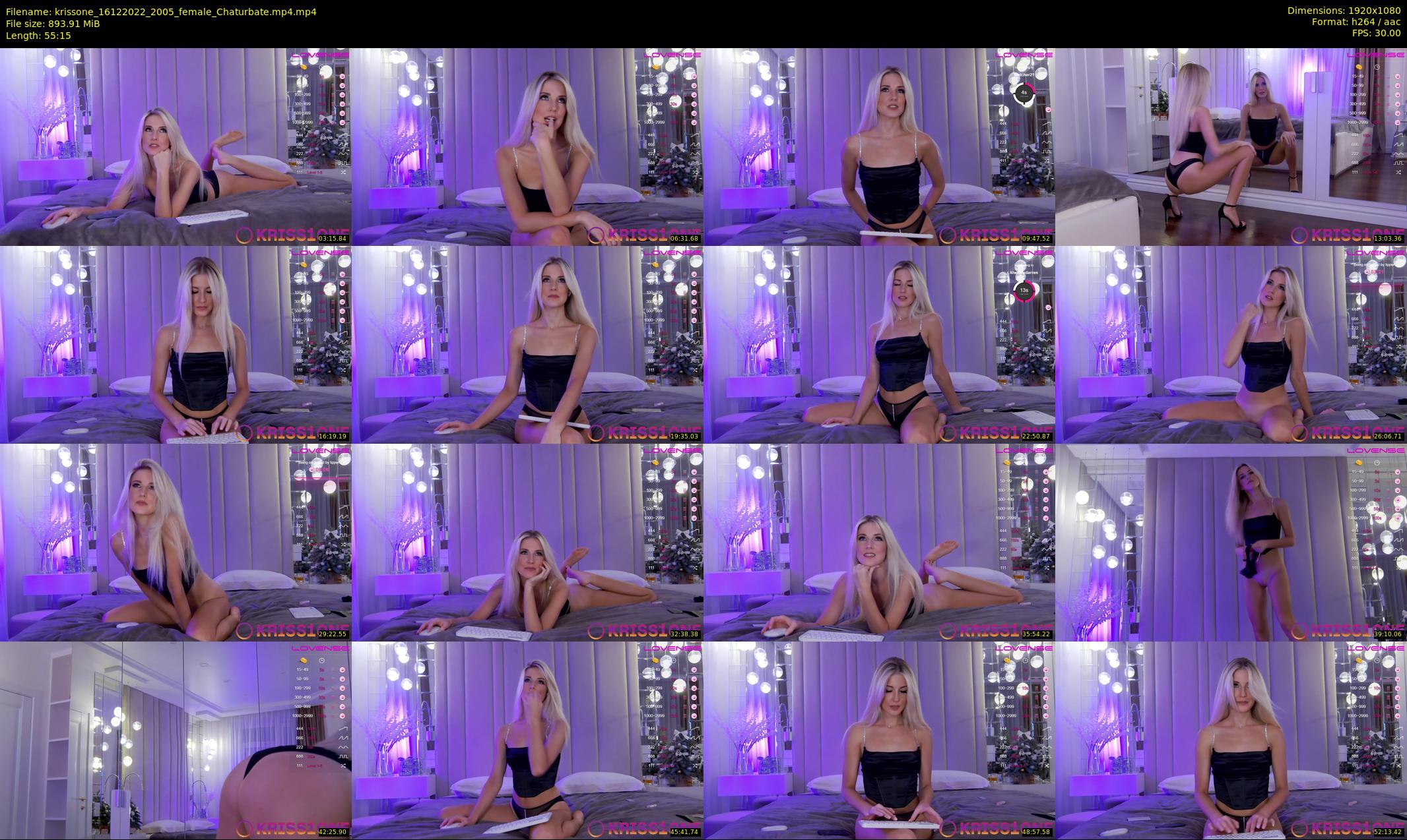 krissone — 56 minute Chaturbate female cam show recording, 1080p, Dec 16, 2022