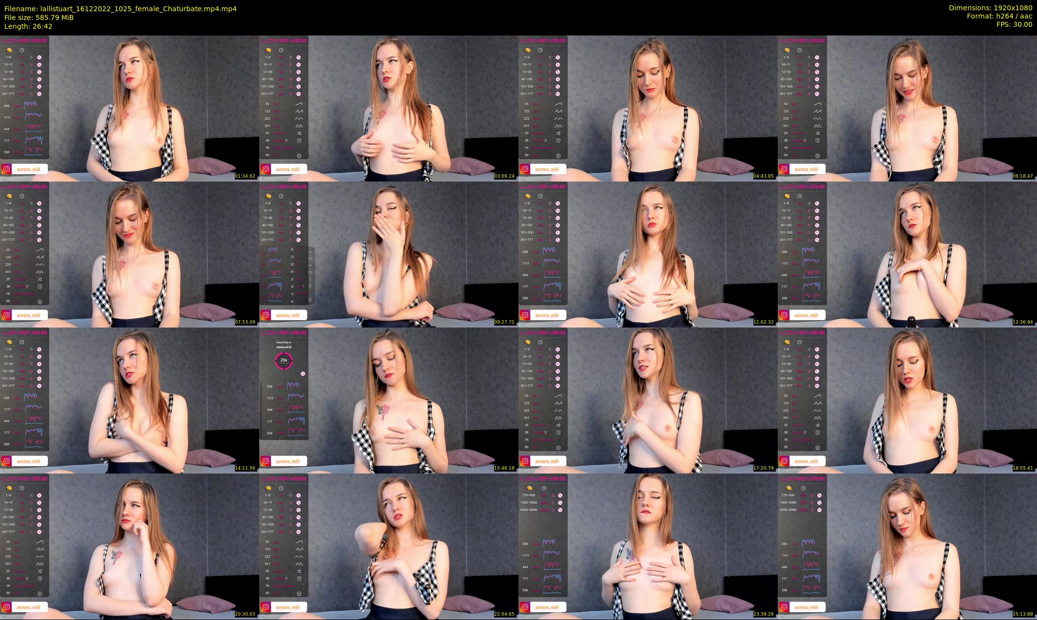 lallistuart — 27 minute Chaturbate female cam show recording, 1080p, Dec 16, 2022