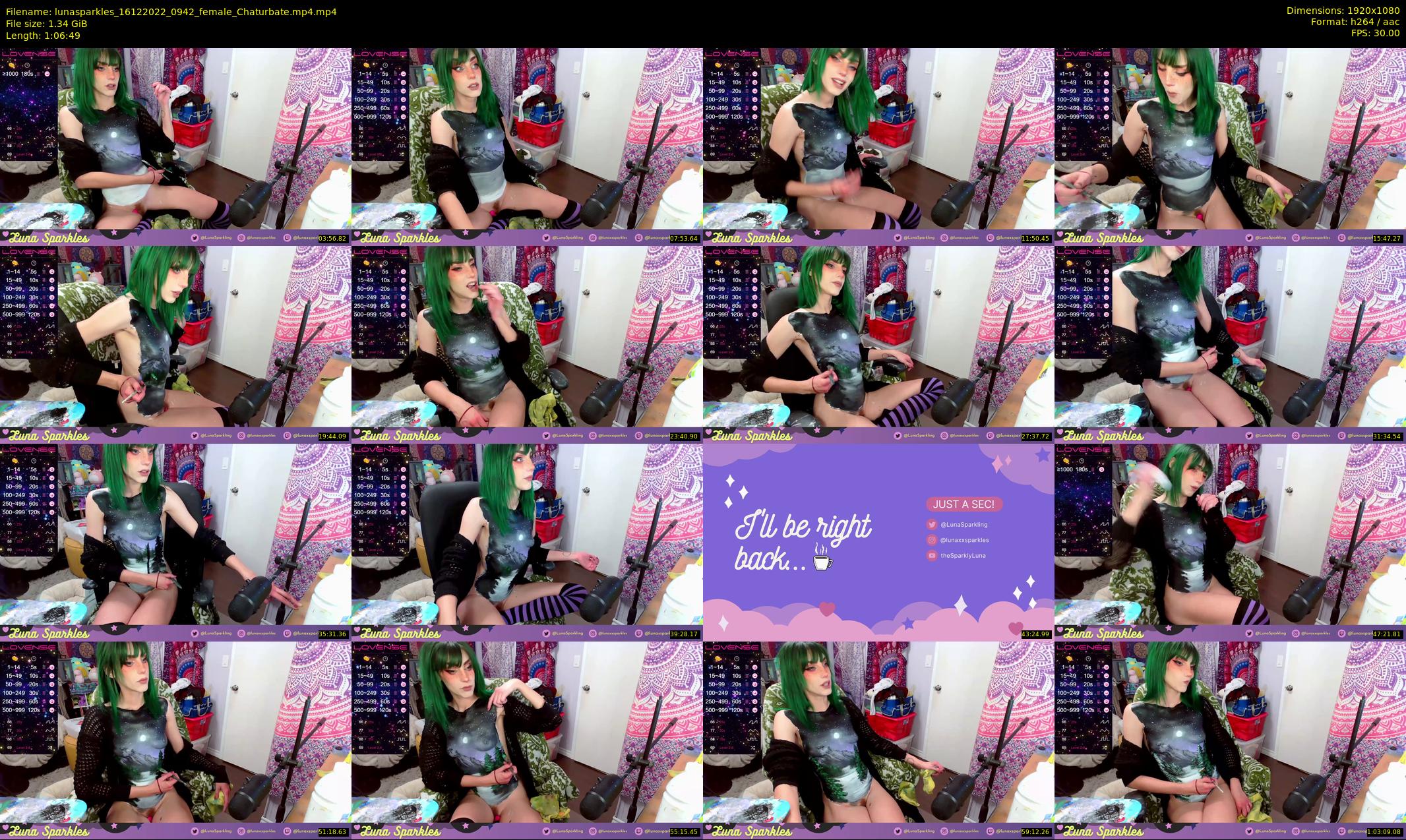 lunasparkles — 67 minute Chaturbate female cam show recording, 1080p, Dec 16, 2022