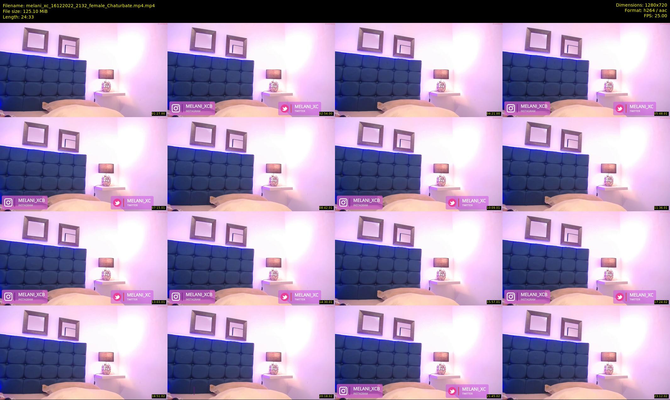 melani_xc — 25 minute Chaturbate female cam show recording, 720p, Dec 16, 2022