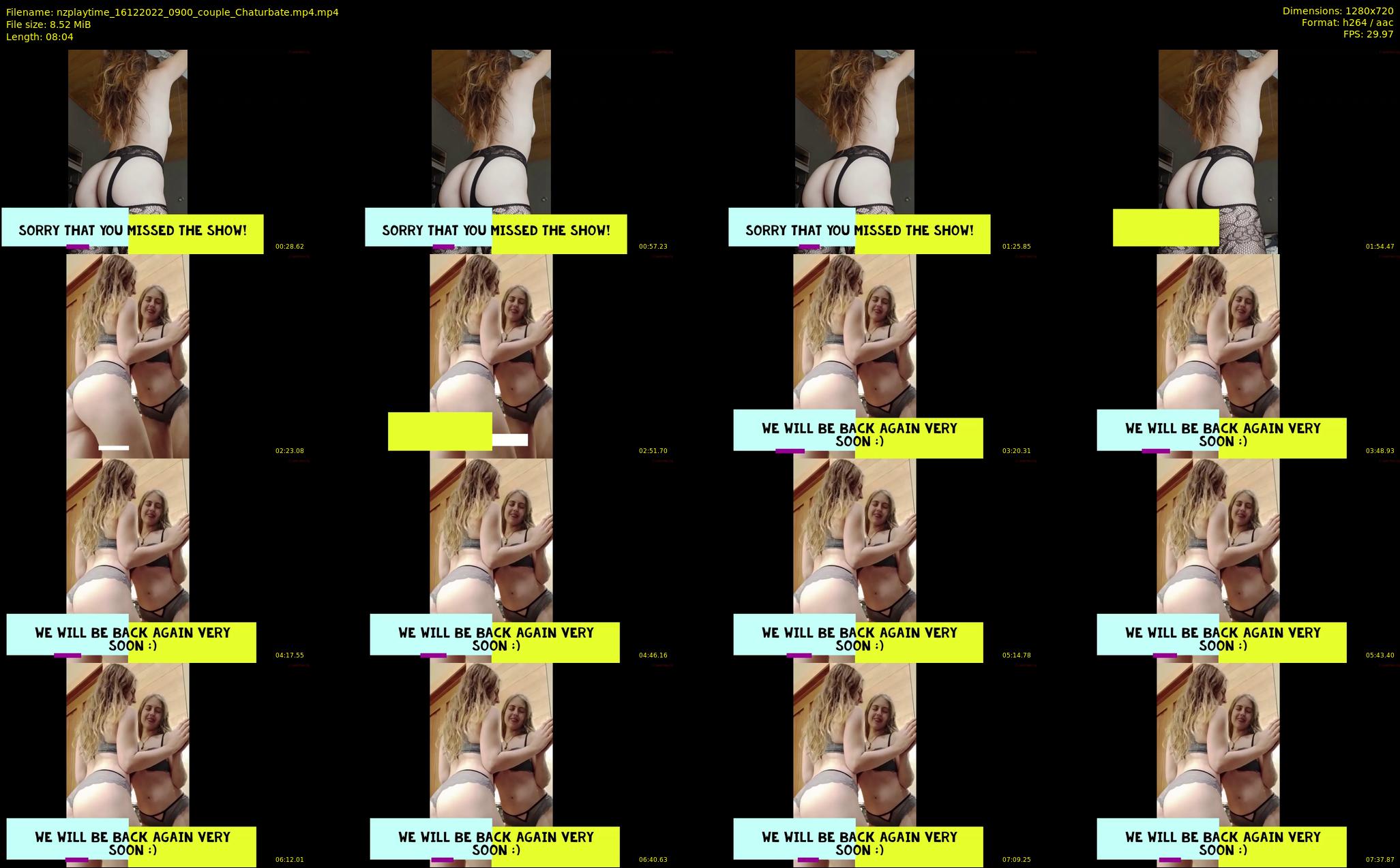 nzplaytime — 9 minute Chaturbate couple cam show recording, 720p, Dec 16, 2022