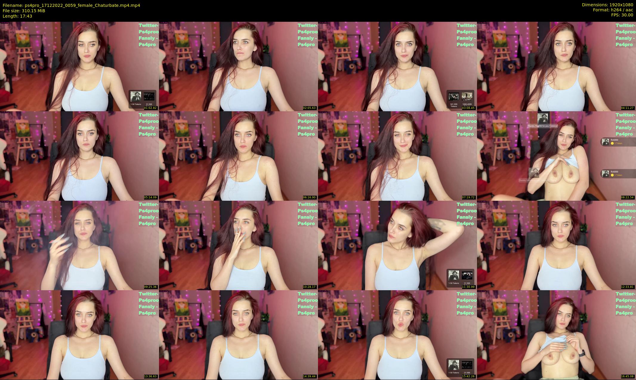 ps4pro — 18 minute Chaturbate female cam show recording, 1080p, Dec 17, 2022