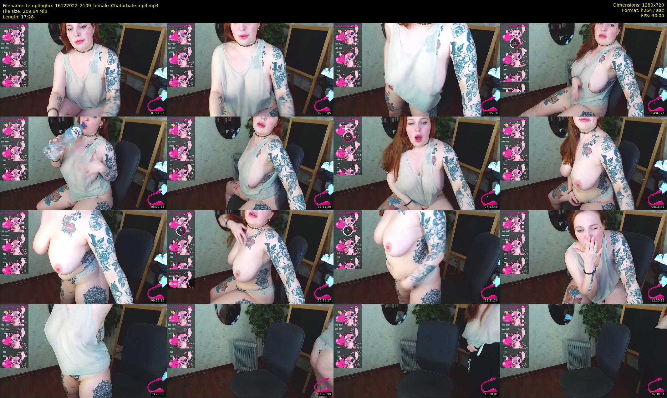 temptingfox — 18 minute Chaturbate female cam show recording, 720p, Dec 16, 2022
