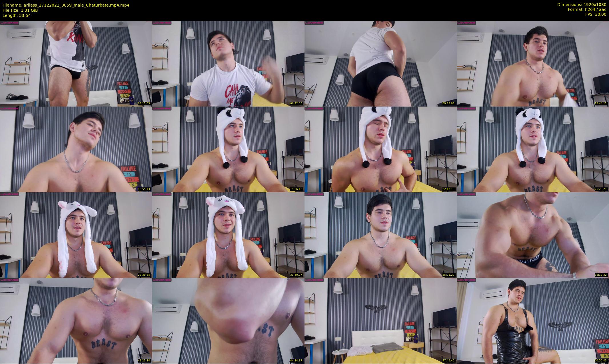 arilass — 54 minute Chaturbate male cam show recording, 1080p, Dec 17, 2022