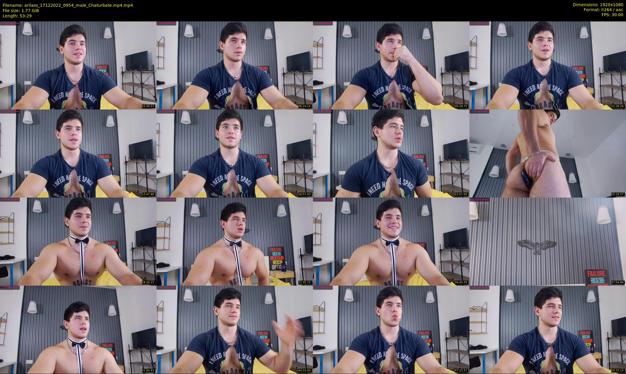 arilass — 54 minute Chaturbate male cam show recording, 1080p, Dec 17, 2022