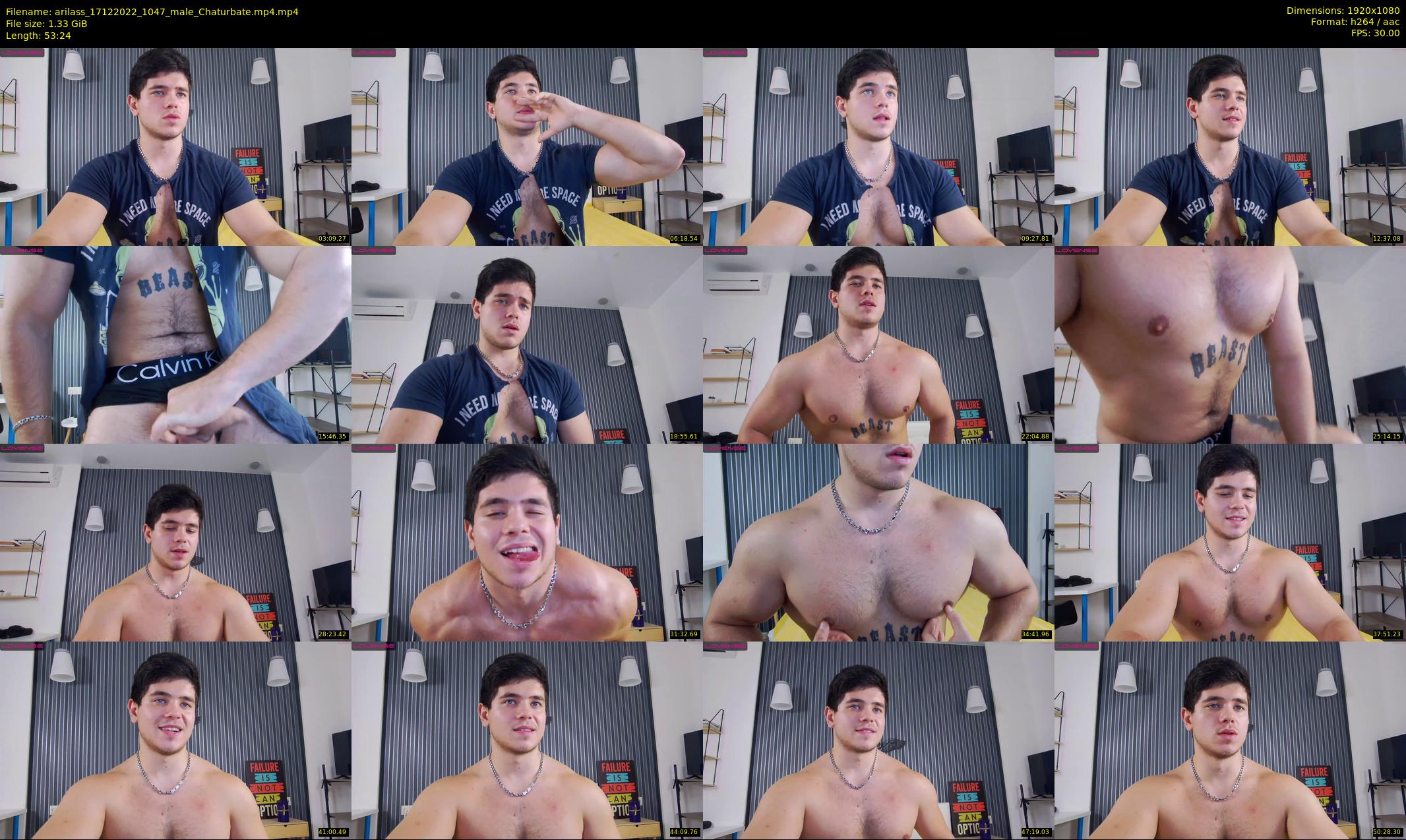 arilass — 54 minute Chaturbate male cam show recording, 1080p, Dec 17, 2022