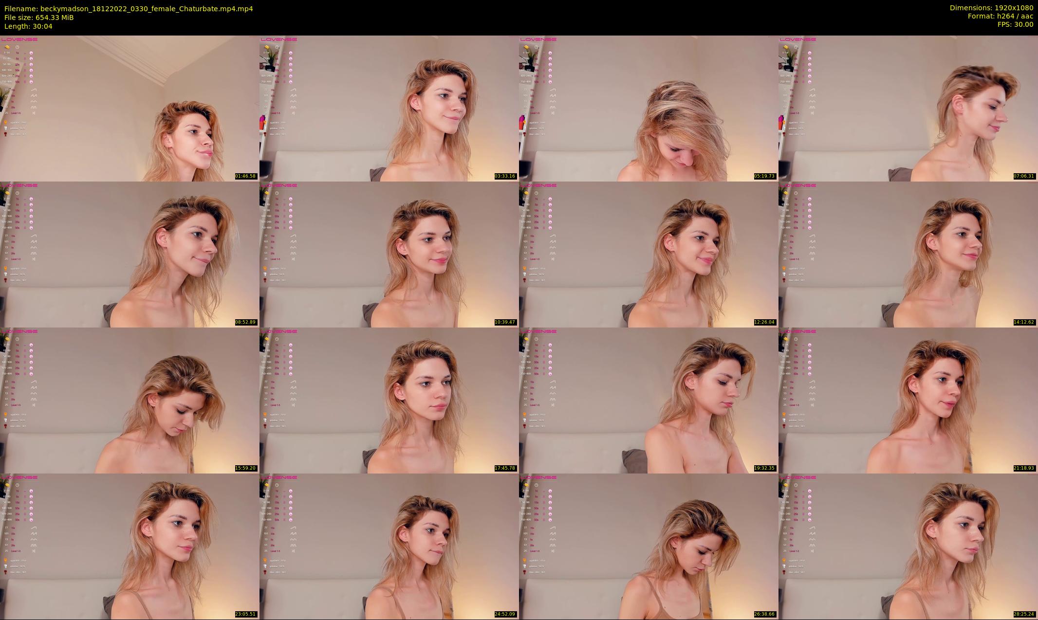 beckymadson — 31 minute Chaturbate female cam show recording, 1080p, Dec 18, 2022