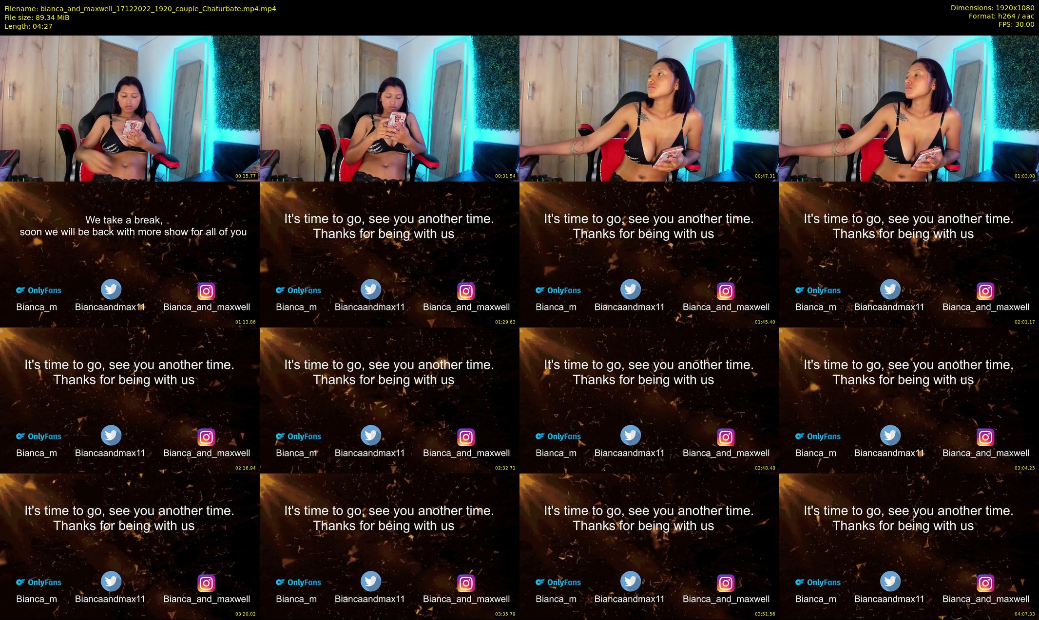 bianca_and_maxwell — 5 minute Chaturbate couple cam show recording, 1080p, Dec 17, 2022