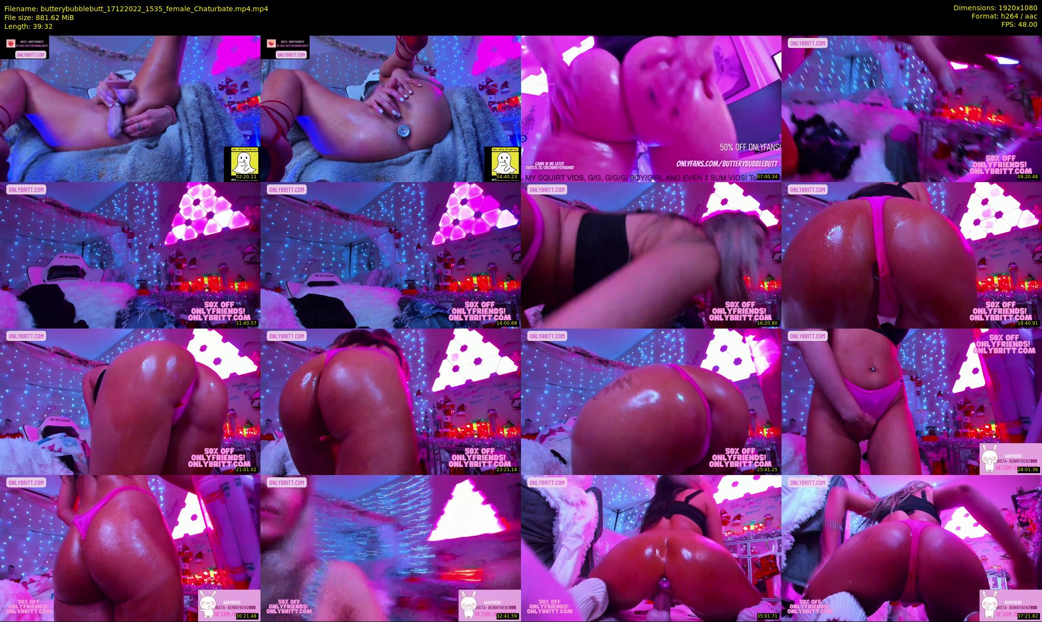 butterybubblebutt — 40 minute Chaturbate couple cam show recording, 1080p, Dec 17, 2022