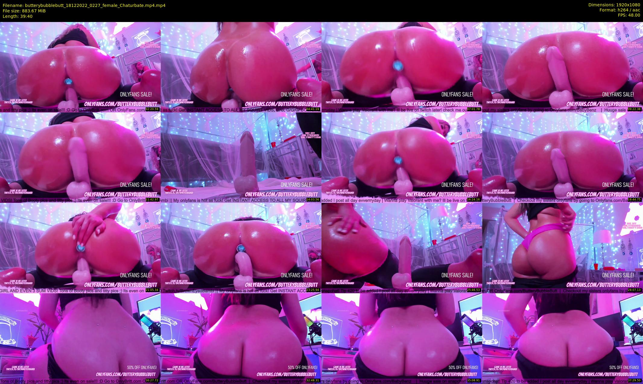 butterybubblebutt — 40 minute Chaturbate couple cam show recording, 1080p, Dec 18, 2022