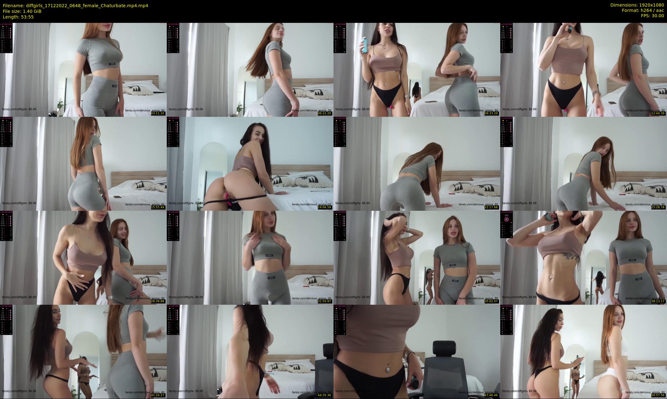 diffgirls — 54 minute Chaturbate female cam show recording, 1080p, Dec 17, 2022