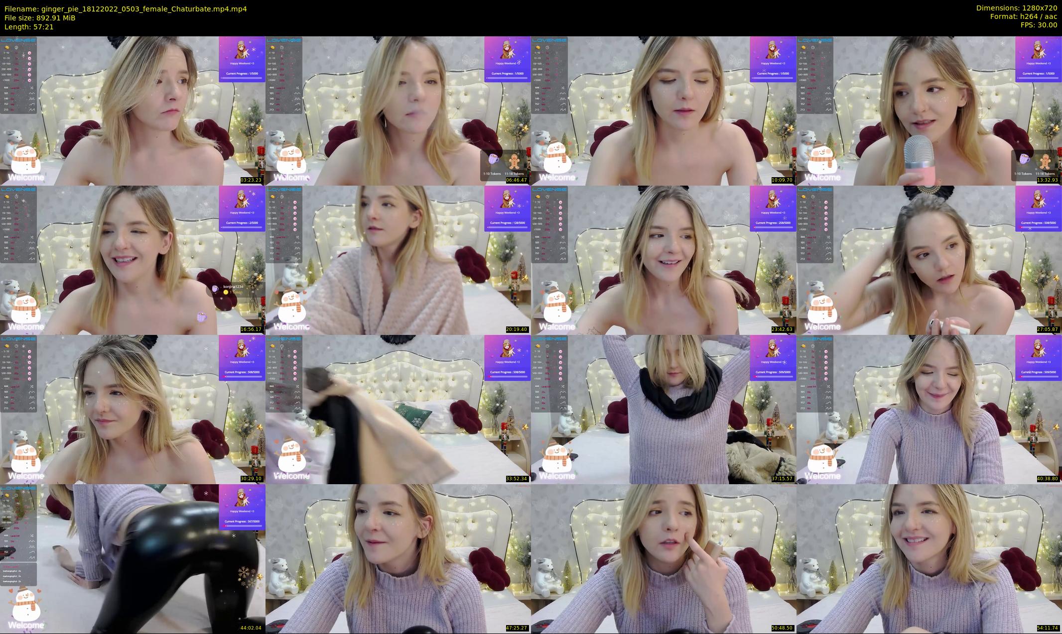 ginger_pie — 58 minute Chaturbate female cam show recording, 720p, Dec 18, 2022